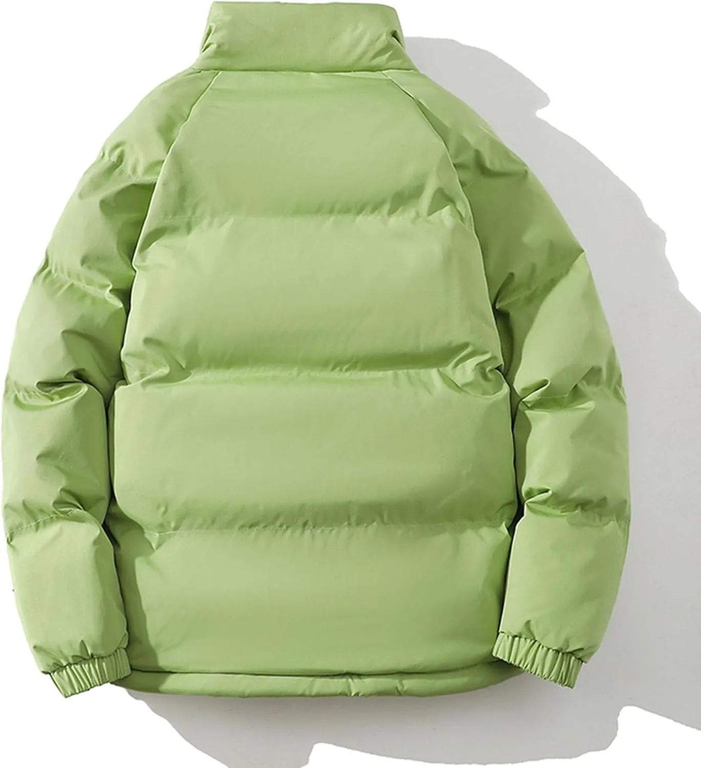 Mens Puffer Jacket Stand Collar Sherpa Lined Down Jacket Padded Quilted Jacket Thermal Insulated Winter Jackets Outerwear