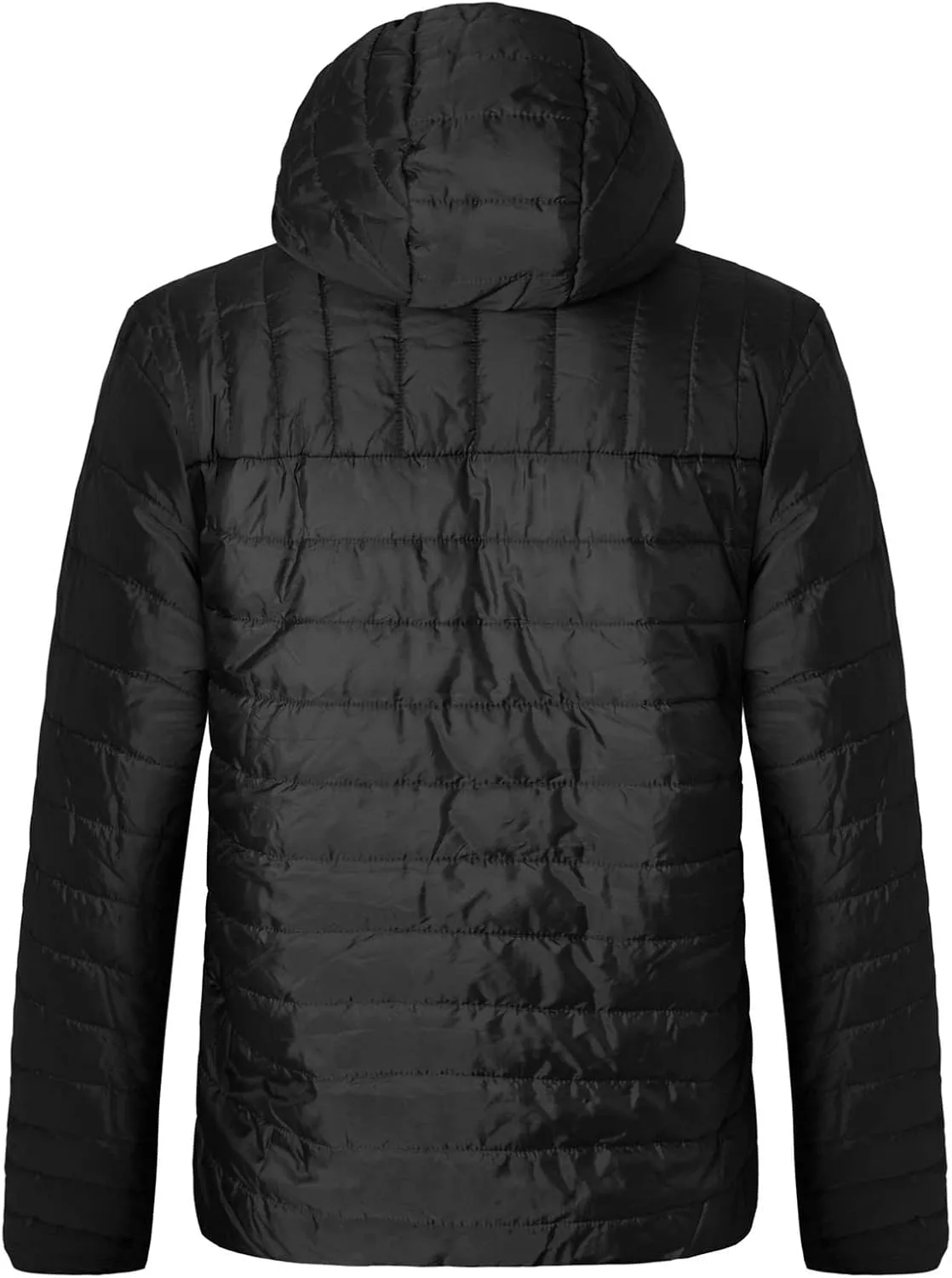 Mens Puffer Jacket with Hood Zip Up Quilted Down Jacket Lightweight Padded Insulated Puffer Coats Winter Jackets Outerwear