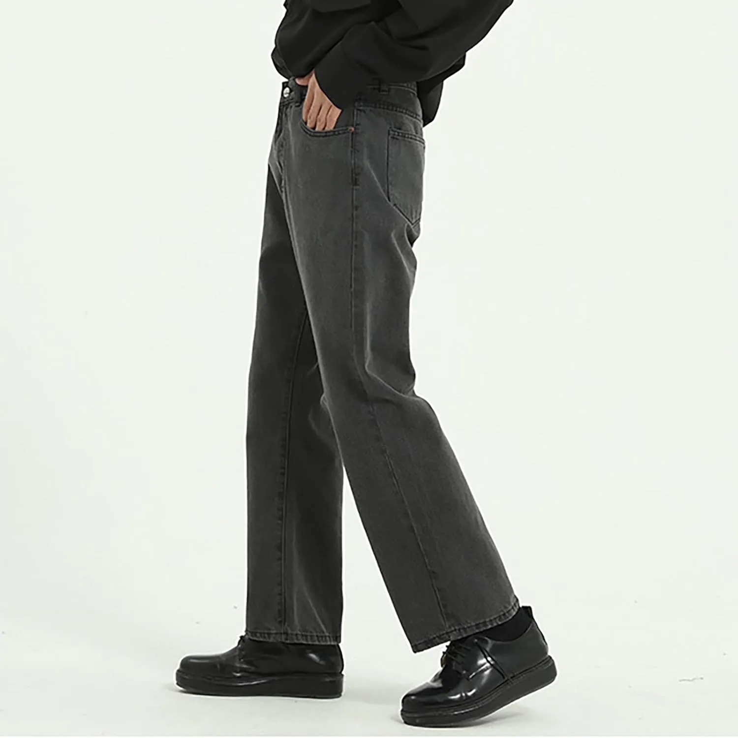 Men's Relaxed Fit Jeans Straight Leg Stretch Comfort Denim Jeans for Men Slim Stretch