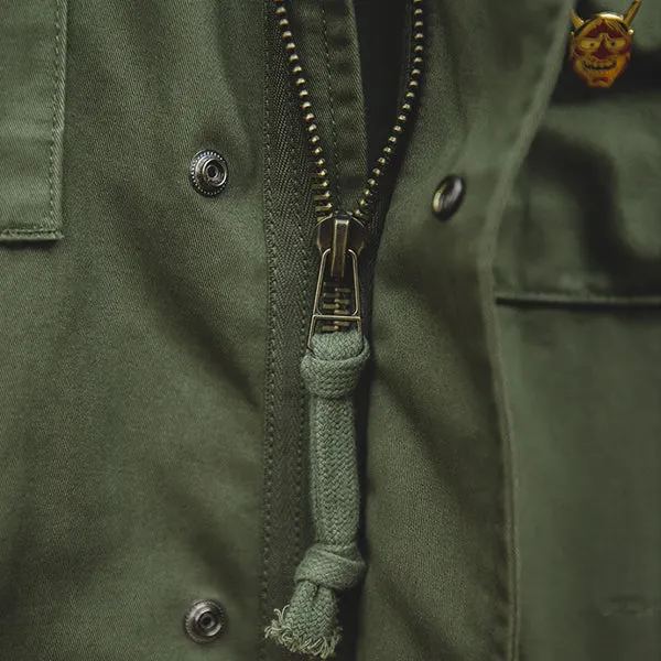 Men's Retro Engraved M65 Denim Army Jacket