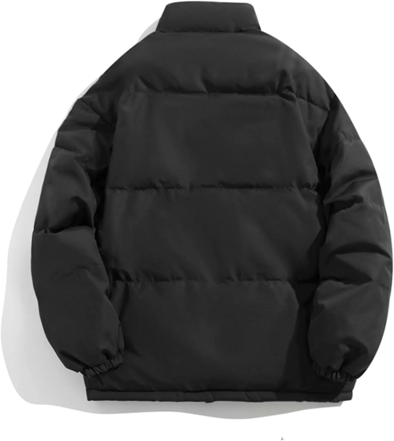 Mens Sherpa Puffer Jacket Button Up Zipper Quilted Down Jacket Padded Insulated Puffer Coats Winter Jackets Outerwear