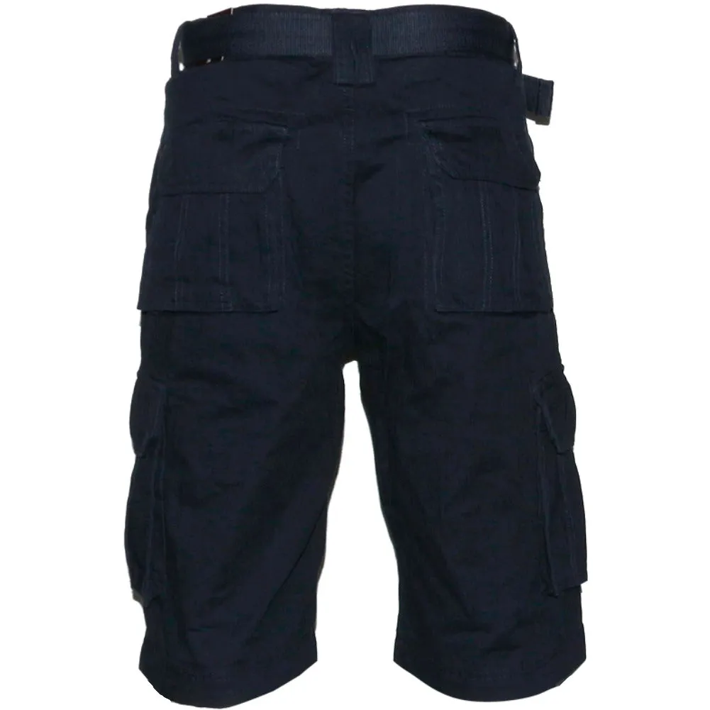 Men's Shorts Cargo Pocket Casual Lightweight Cotton Active Belted Cargo Shorts
