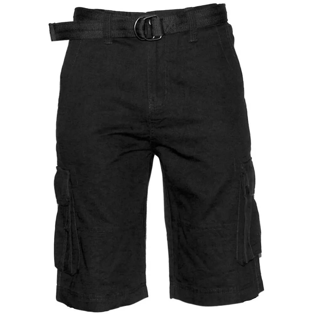 Men's Shorts Cargo Pocket Casual Lightweight Cotton Active Belted Cargo Shorts