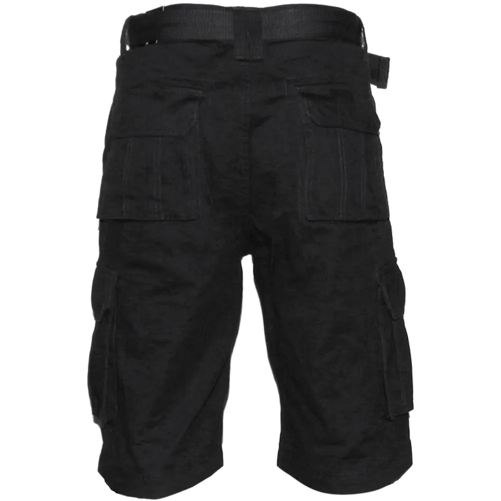 Men's Shorts Cargo Pocket Casual Lightweight Cotton Active Belted Cargo Shorts