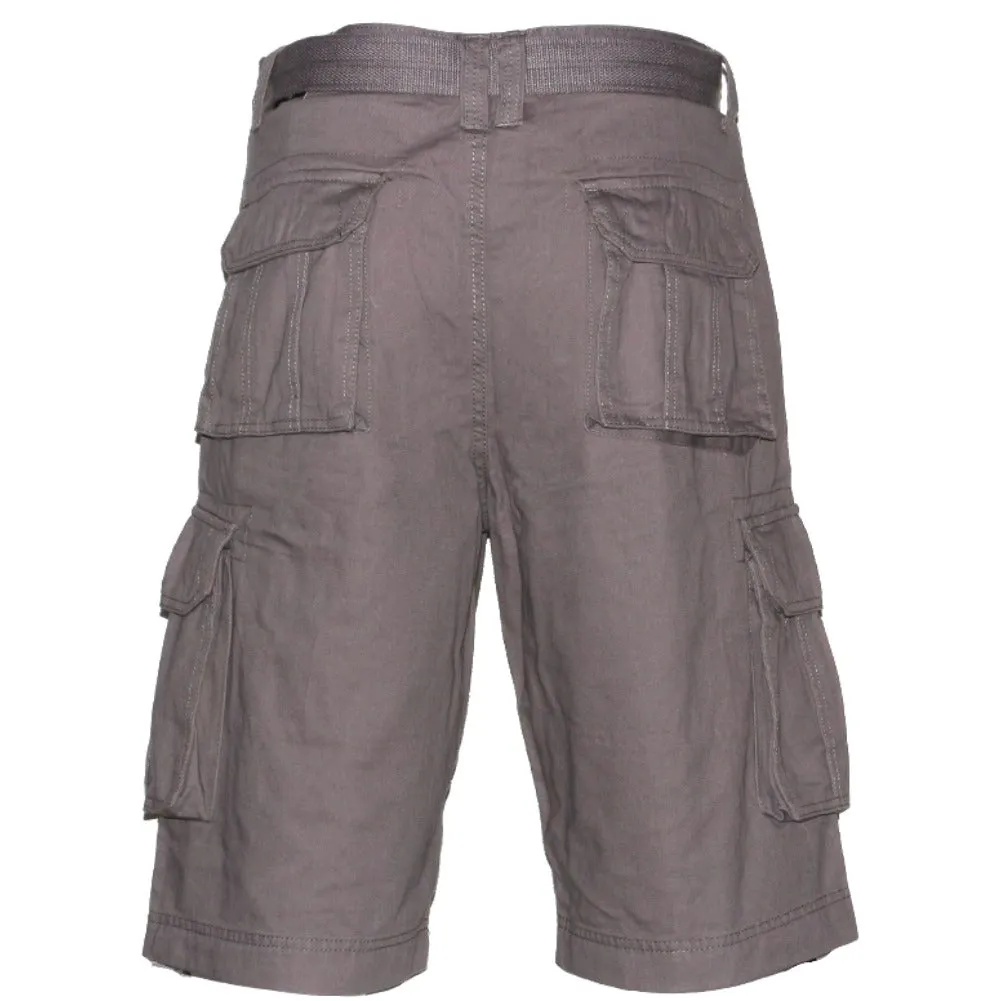 Men's Shorts Cargo Pocket Casual Lightweight Cotton Active Belted Cargo Shorts