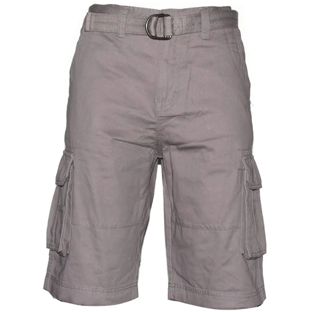Men's Shorts Cargo Pocket Casual Lightweight Cotton Active Belted Cargo Shorts