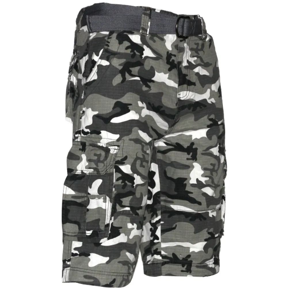 Men's Shorts Cargo Pocket Casual Lightweight Cotton Active Belted Cargo Shorts
