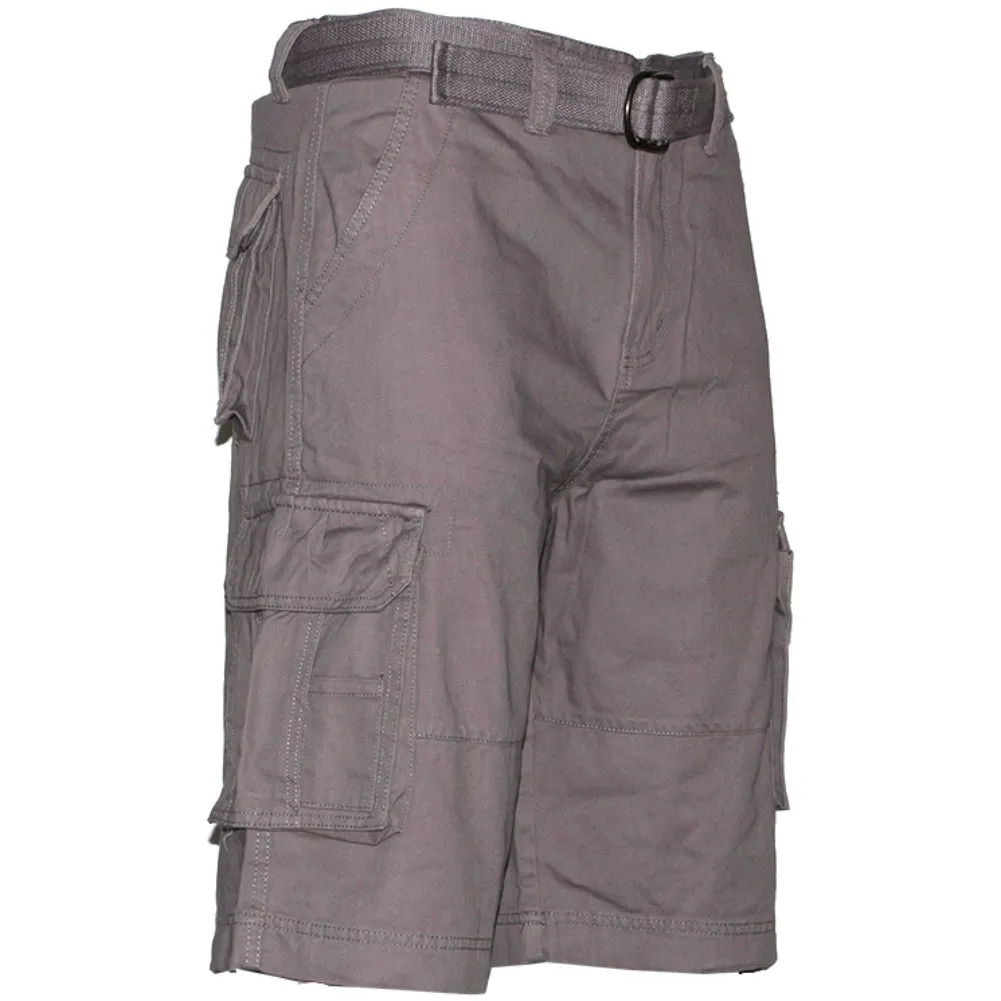 Men's Shorts Cargo Pocket Casual Lightweight Cotton Active Belted Cargo Shorts
