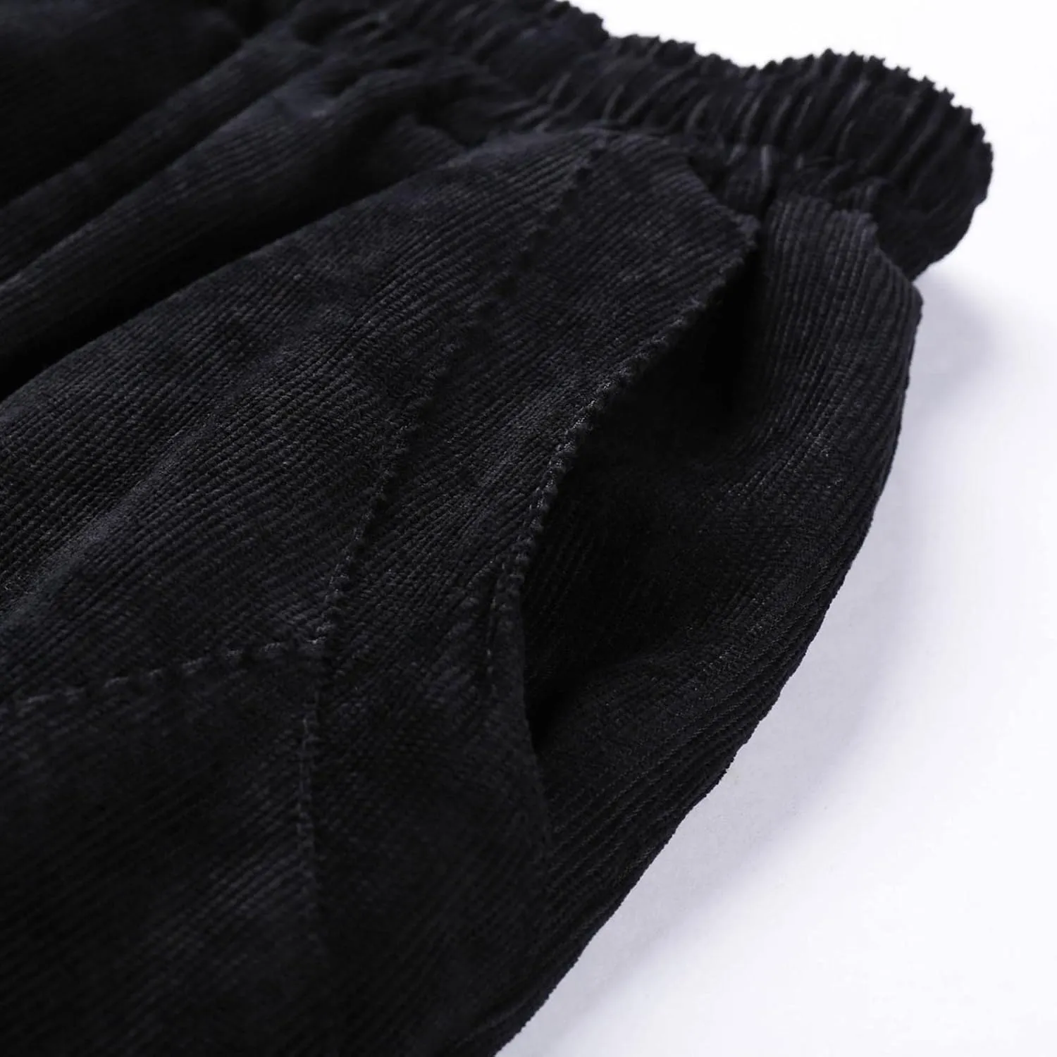 Mens Sweatpants Baggy Tapered Corduroy Harem Trouser Bottoms Casual Split Elastic Waist Hip Hop Running Joggers Pants