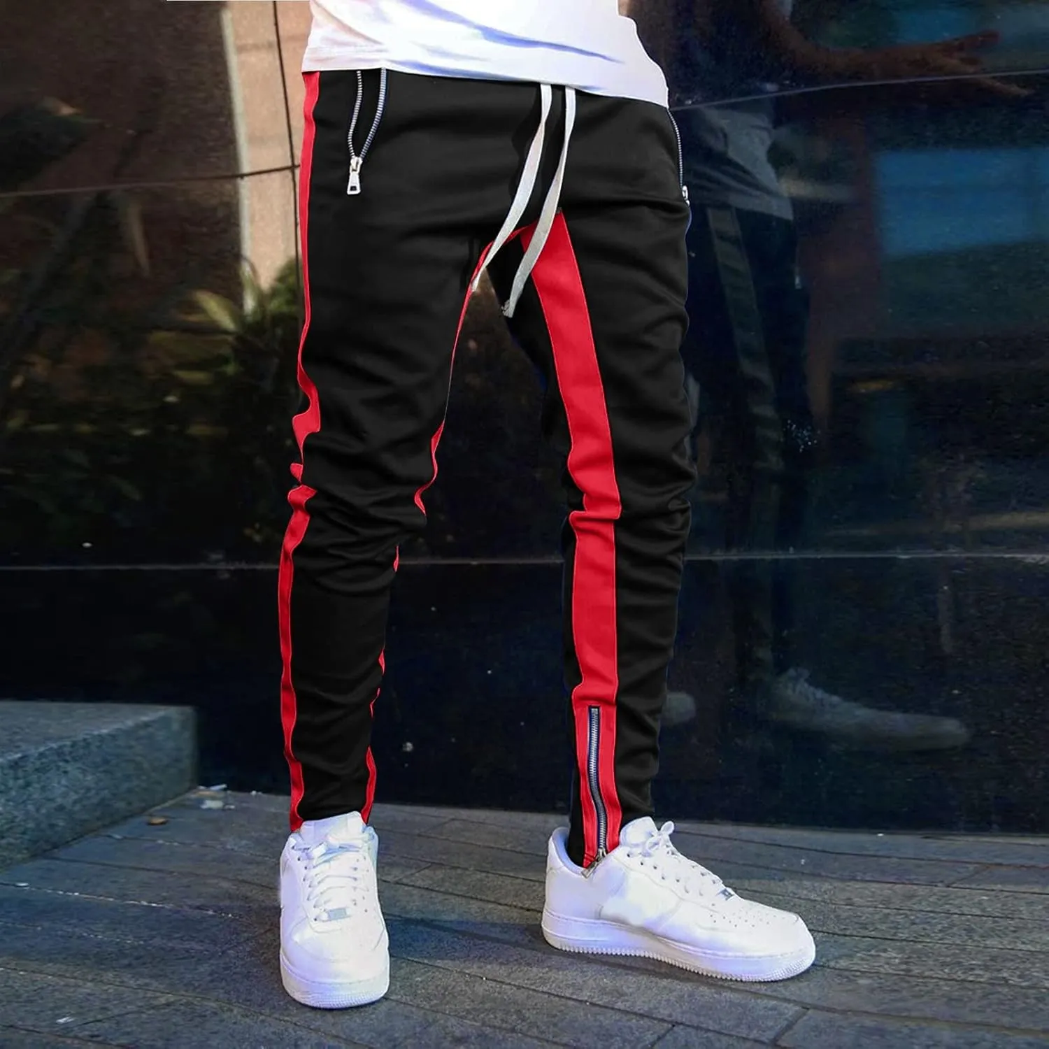 Mens Sweatpants Ripstop Cargo Pants Casual Color Solid Men's Trousers Leggings Multi-Pocket Pants Tooling Men's Pants