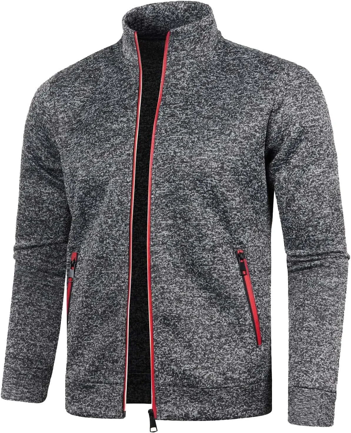 Mens Sweatshirts Mock Neck Full Zip Sweatshirts Athletic Jogging Sweatshirts Winter Jackets Coat Sweater Hoodie Pullover