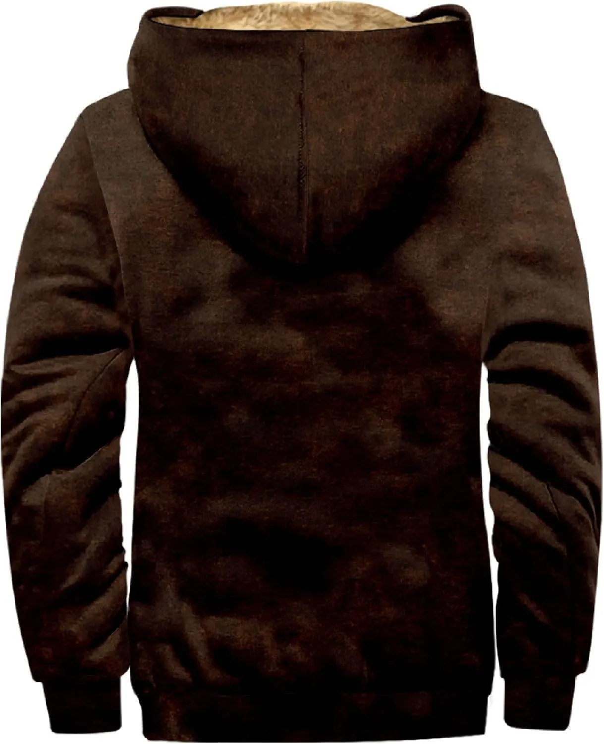 Men's Winter Jacket Fleece Workout Hoodie Full Zip Jackets Outerwear Long Sleeve Thick Sport Coat Motorcycle Jacket