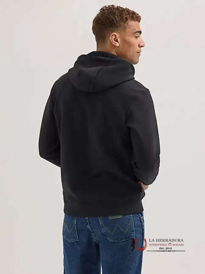 Men’s Wrangler Logo Arm Hit Pullover Hoodie Jet Black