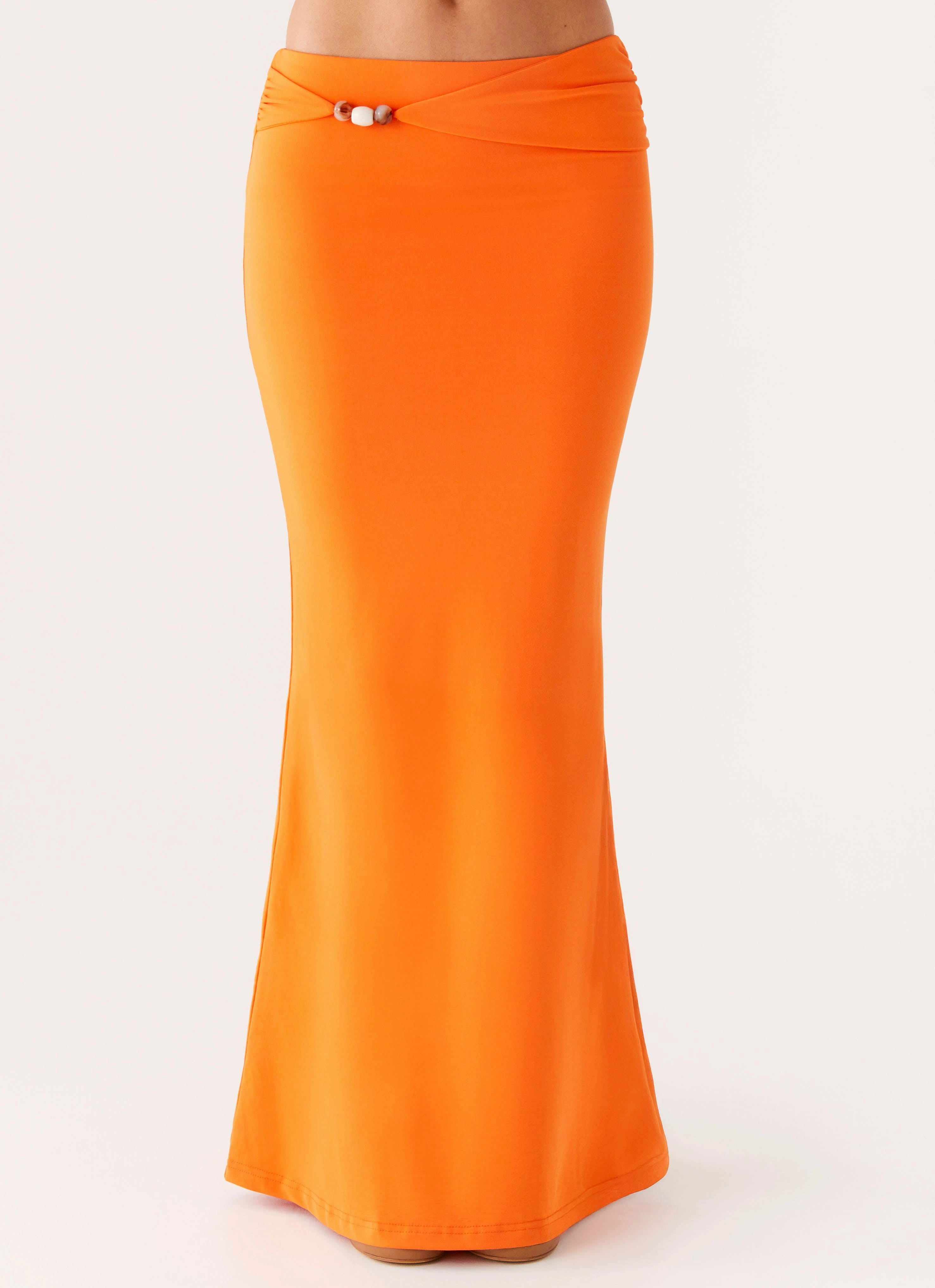 Essential Comfort Sport Layer Mention Maxi Skirt - Orange