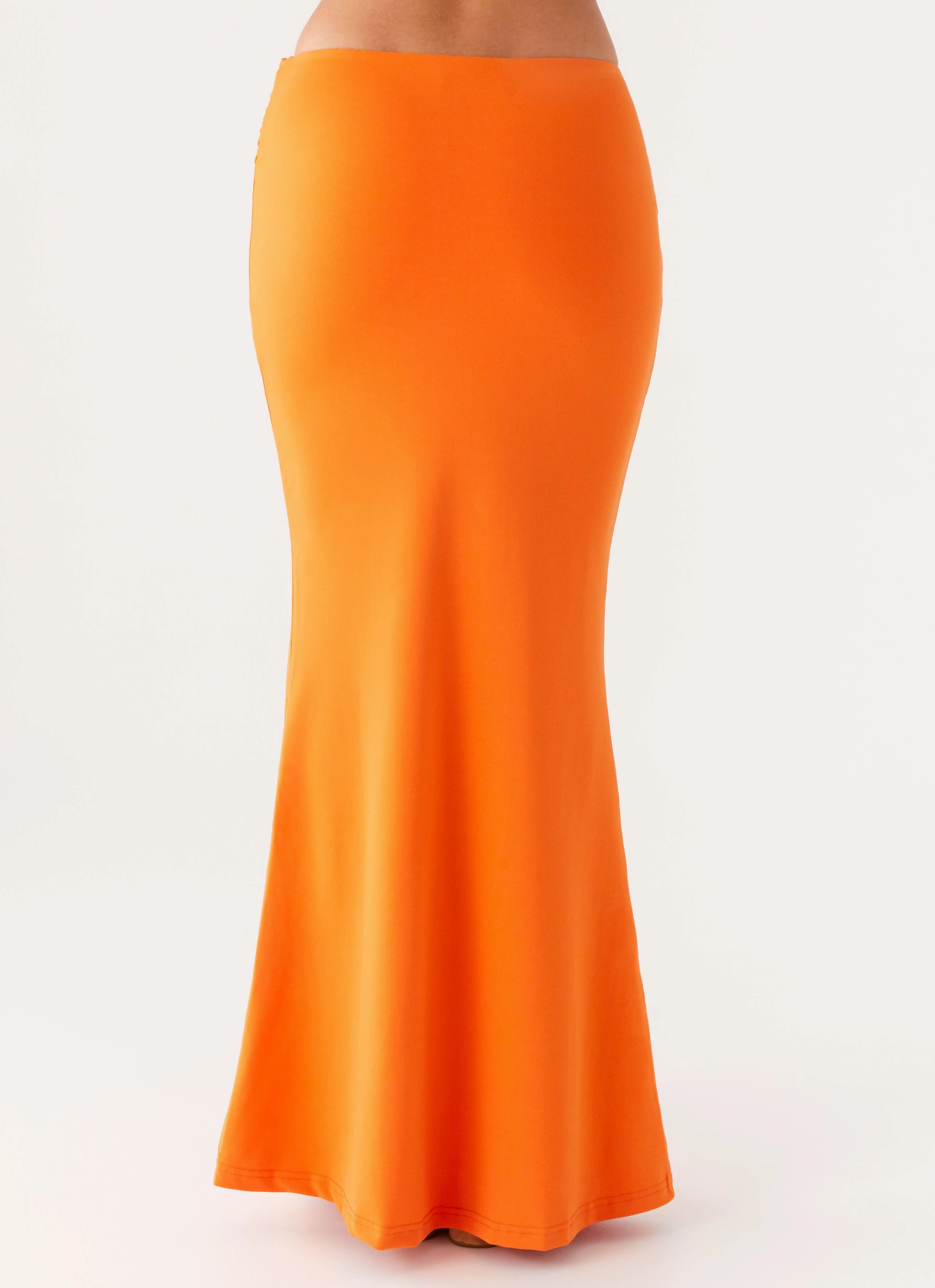 Mention Maxi Skirt - Orange Soft and Cozy