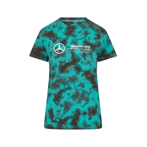 Mercedes AMG Petronas F1 Women's Tie Dye T-Shirt