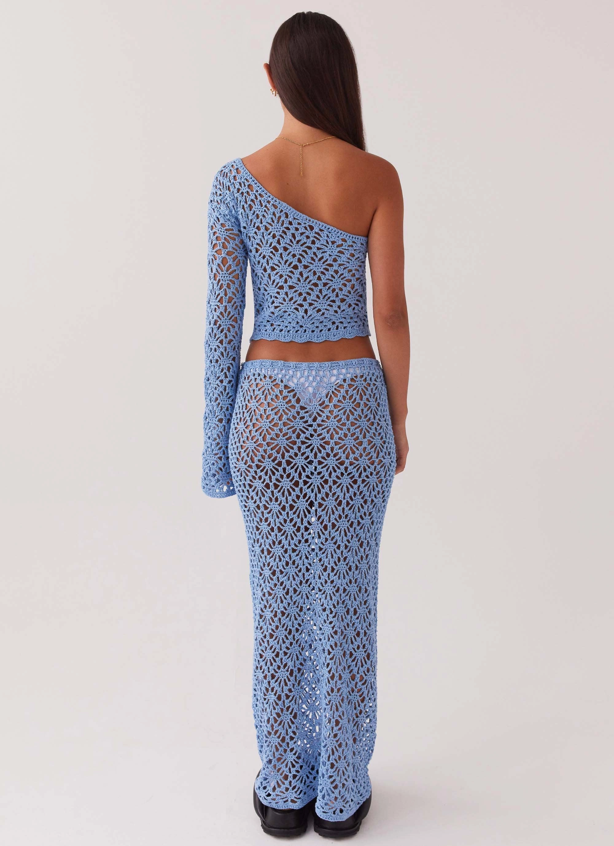 Outfit Combo Merliah Crochet Maxi Skirt - Blue