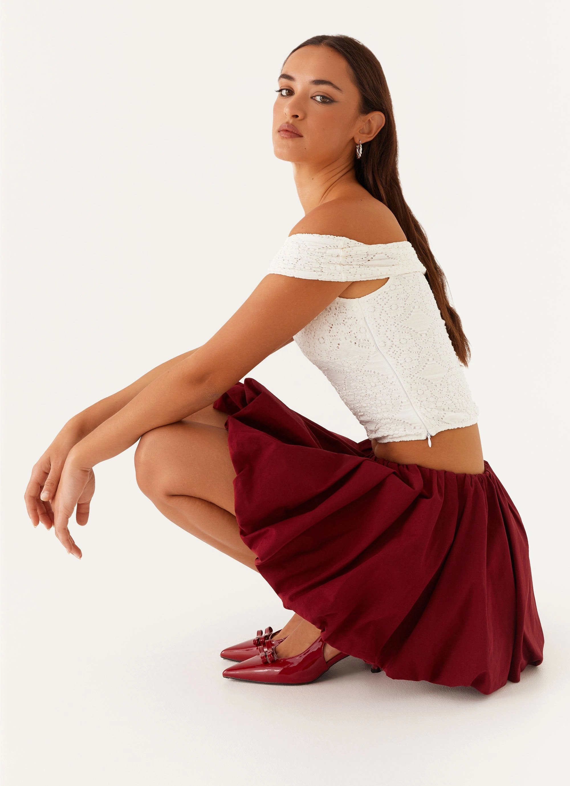 Stylish Tank YarnDyedQuality Meryll Twist Top - White