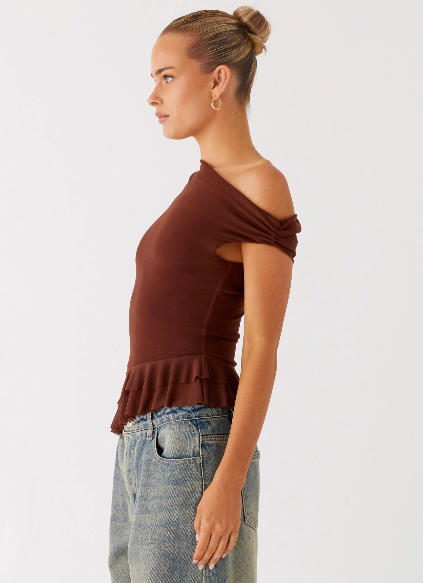 TemperatureRegulating ZipperedPockets Mica Top - Chocolate