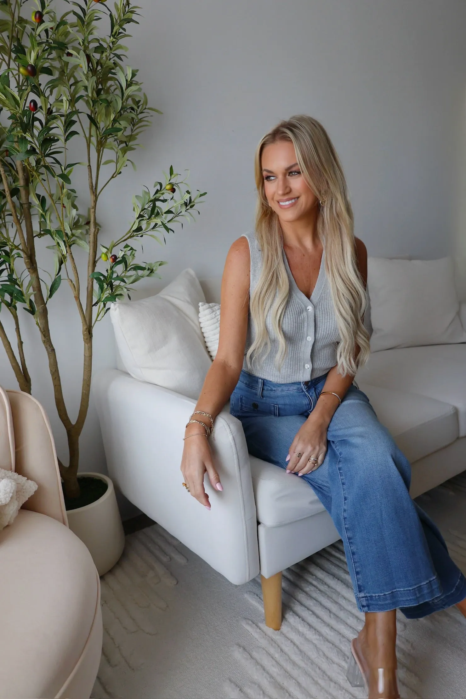 Michelle Ribbed Knit Top GarmentWashed Softness