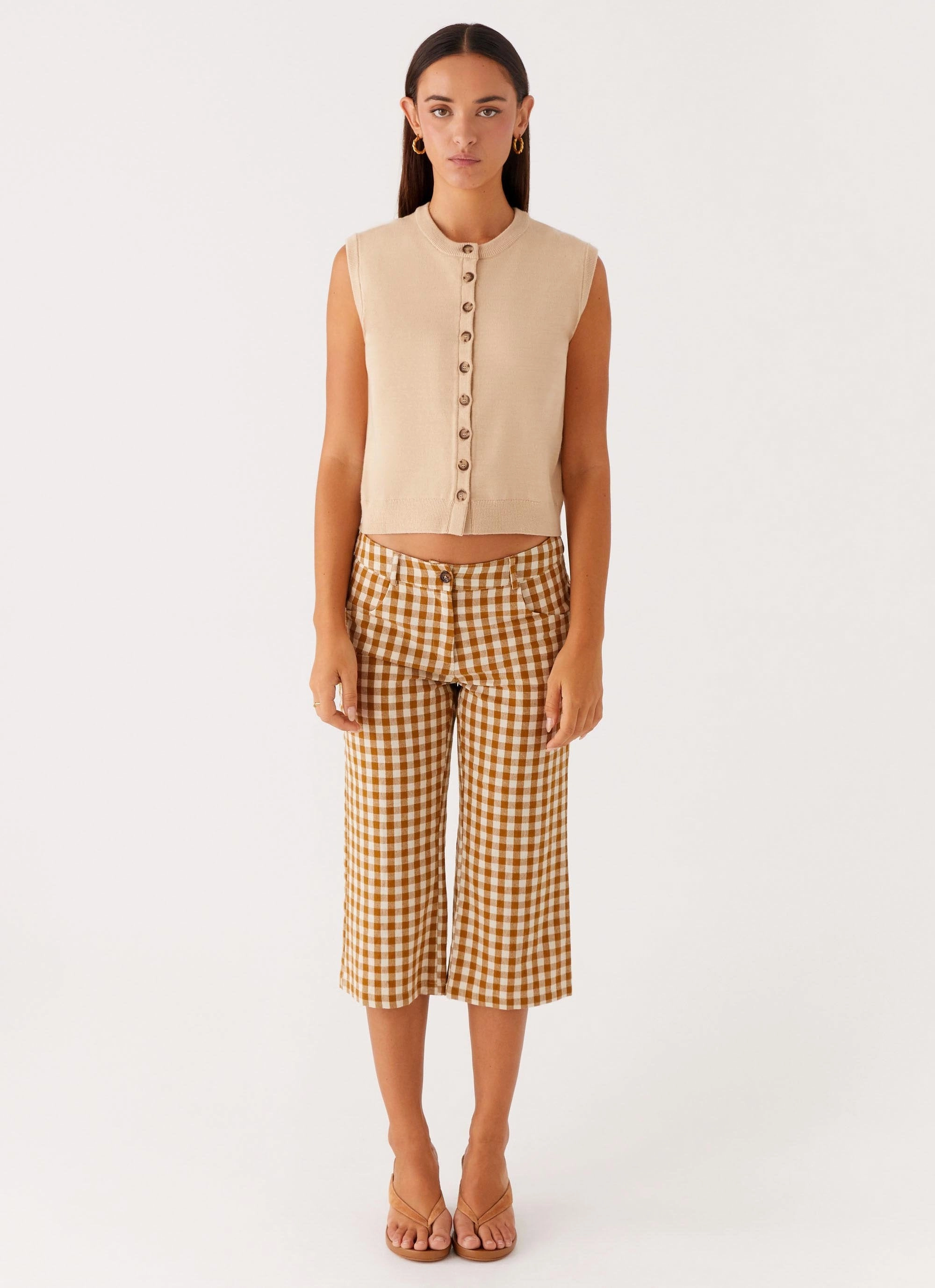 Mickey Knit Vest - Cream LowImpact Manufacturing