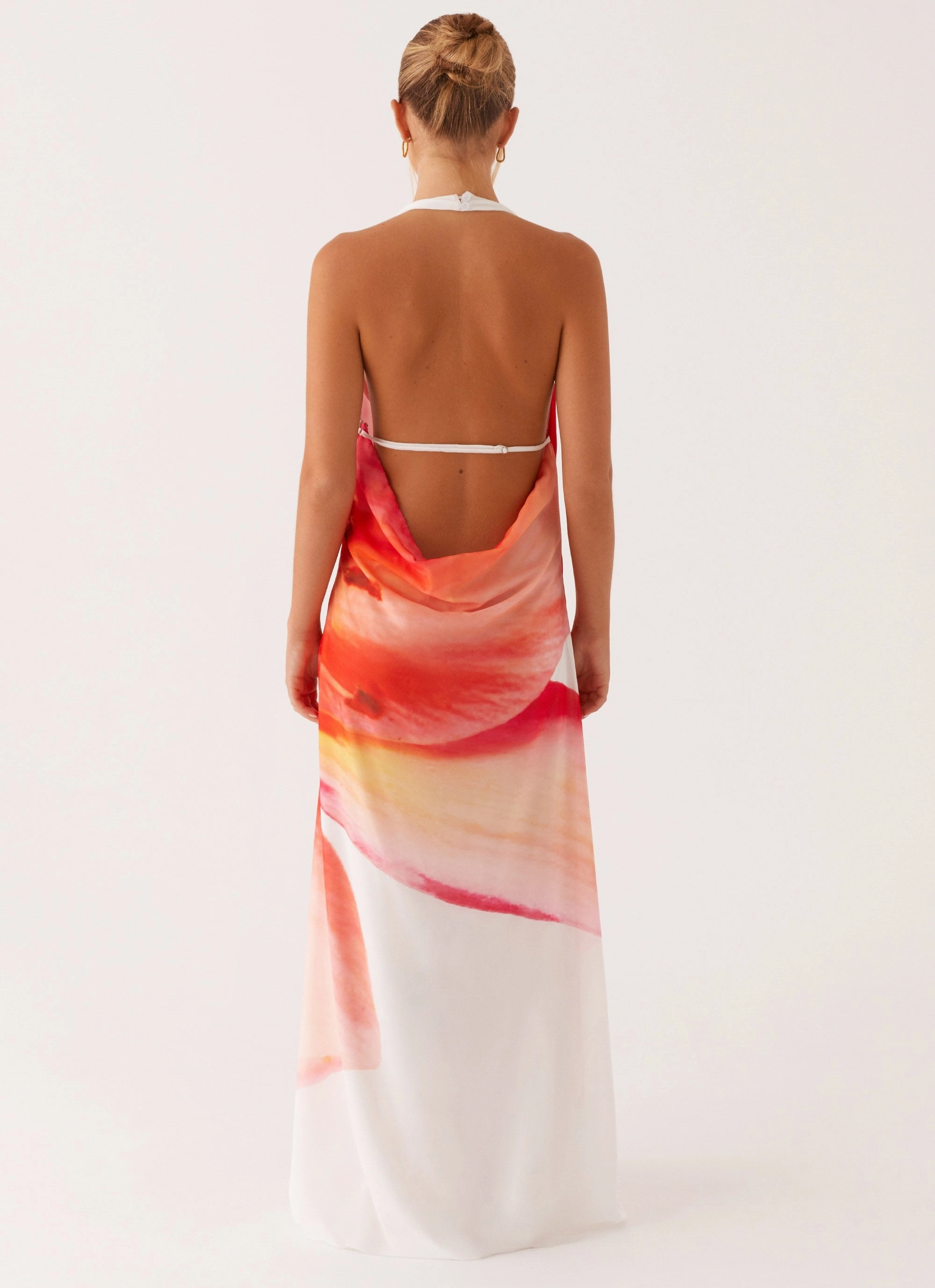 Calabasas Maxi Dress - White Floral Fresh Palette