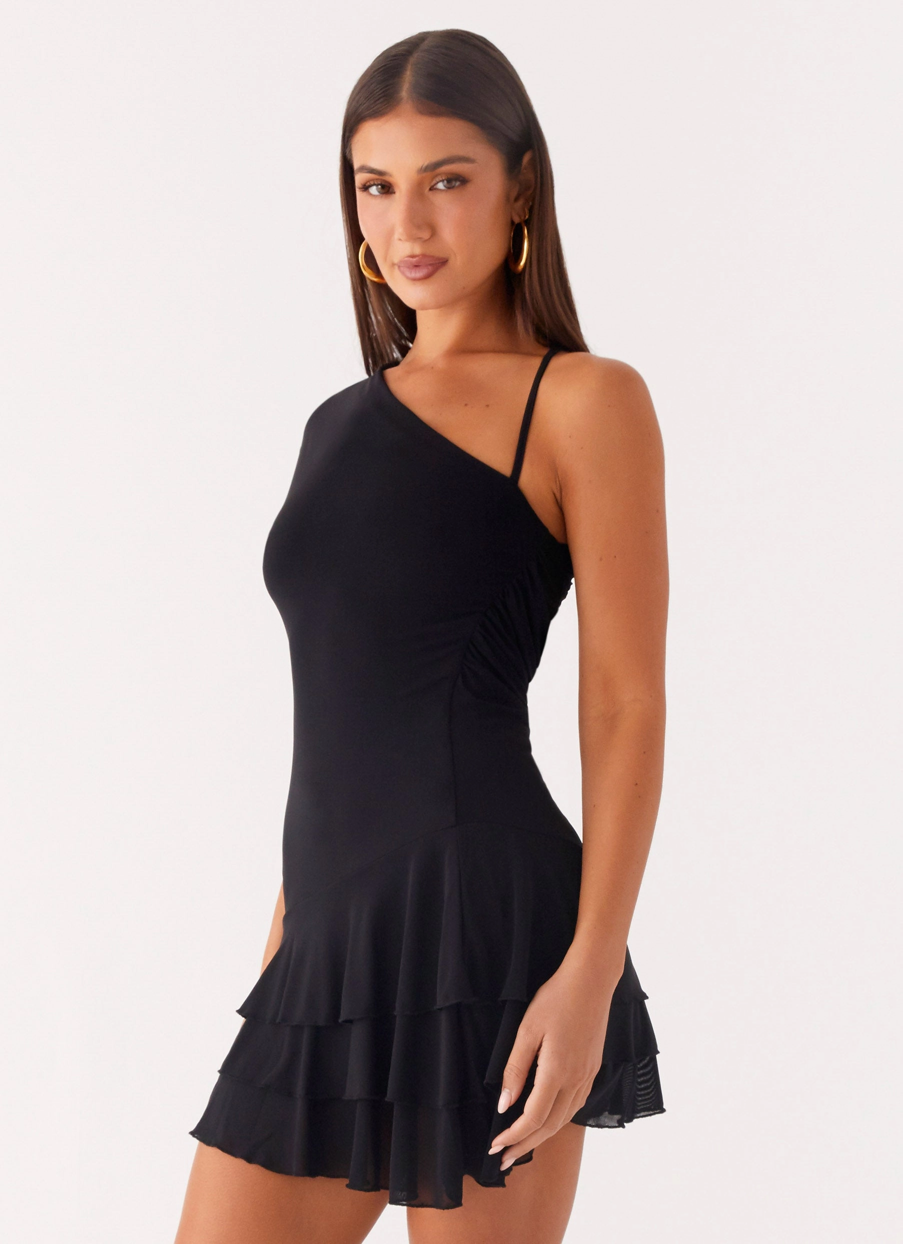 Soft Stretch Moonrise Mini Dress - Black