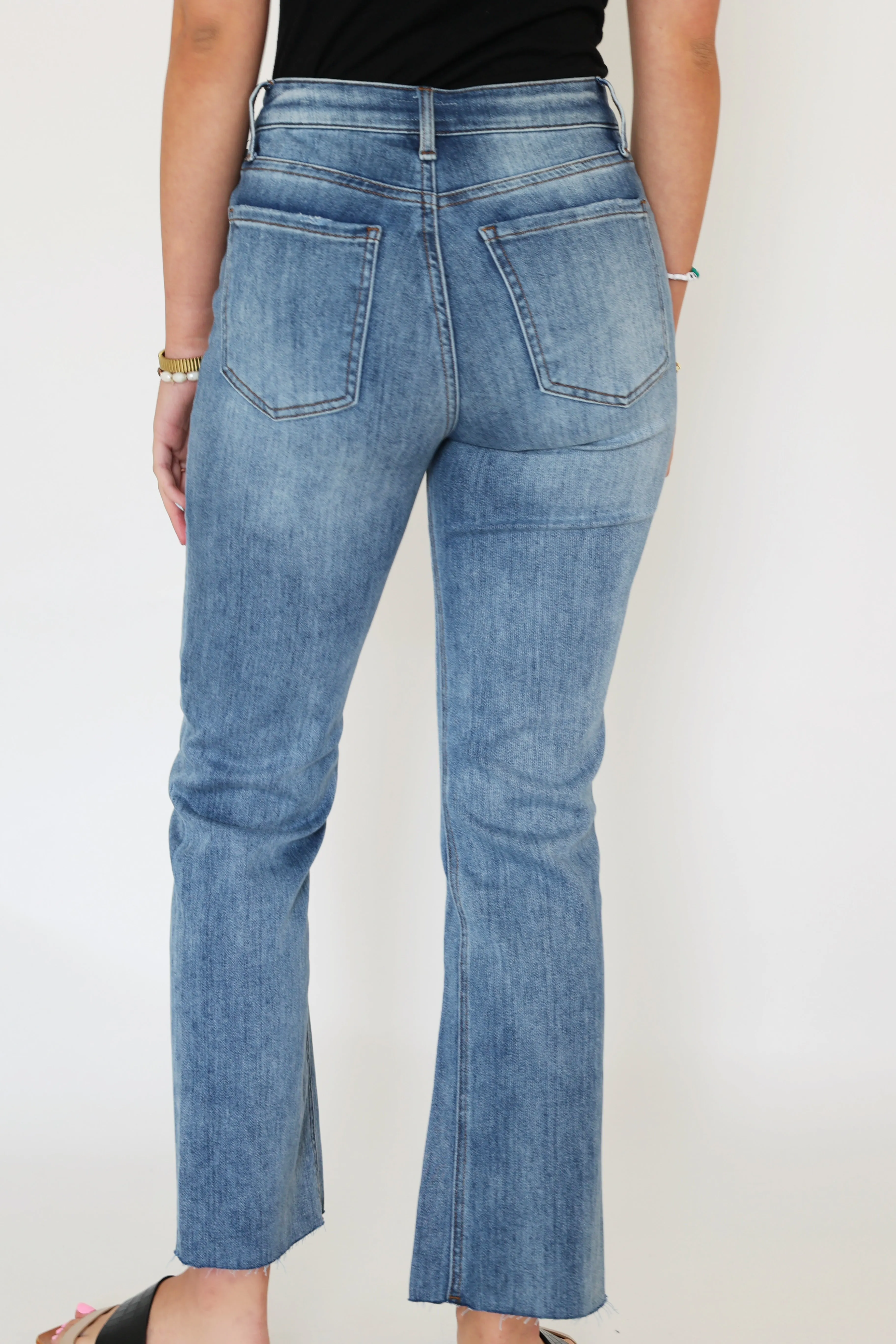 Kelsey High Rise Fab Ab- Acceptance Anti Pilling Finish Laser Cut Perforations