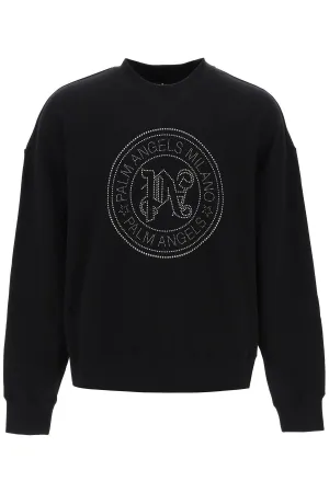 milan crewneck sweat PMBA074R24FLE008 BLACK GUNMETAL