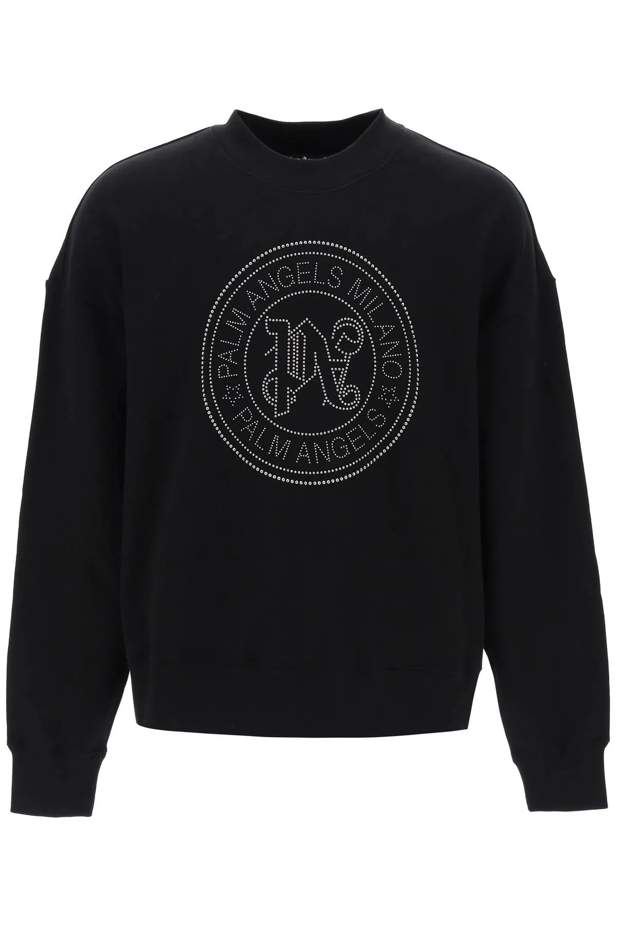 milan crewneck sweat PMBA074R24FLE008 BLACK GUNMETAL
