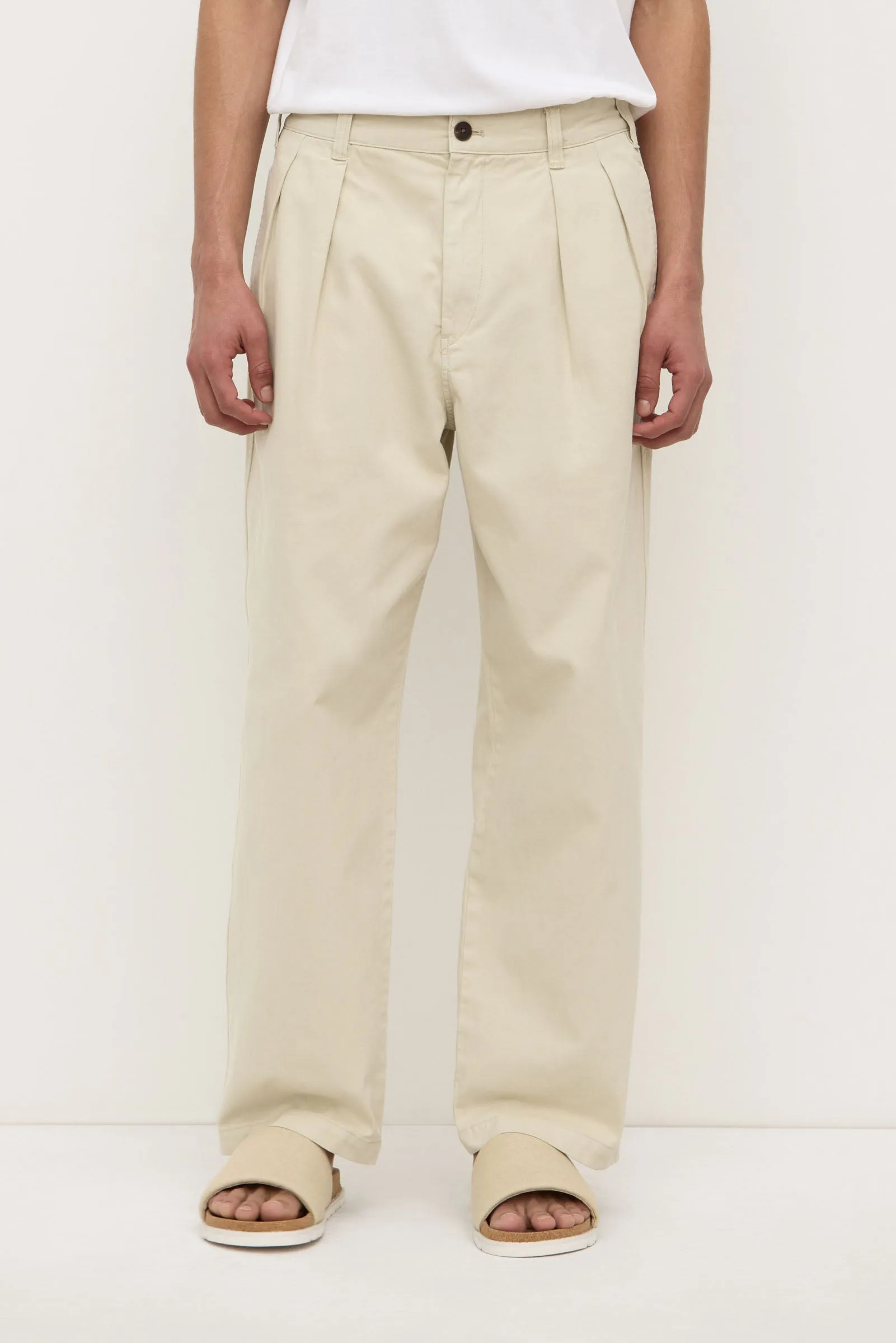 Antibacterial Fabric Miles Pleated Chino