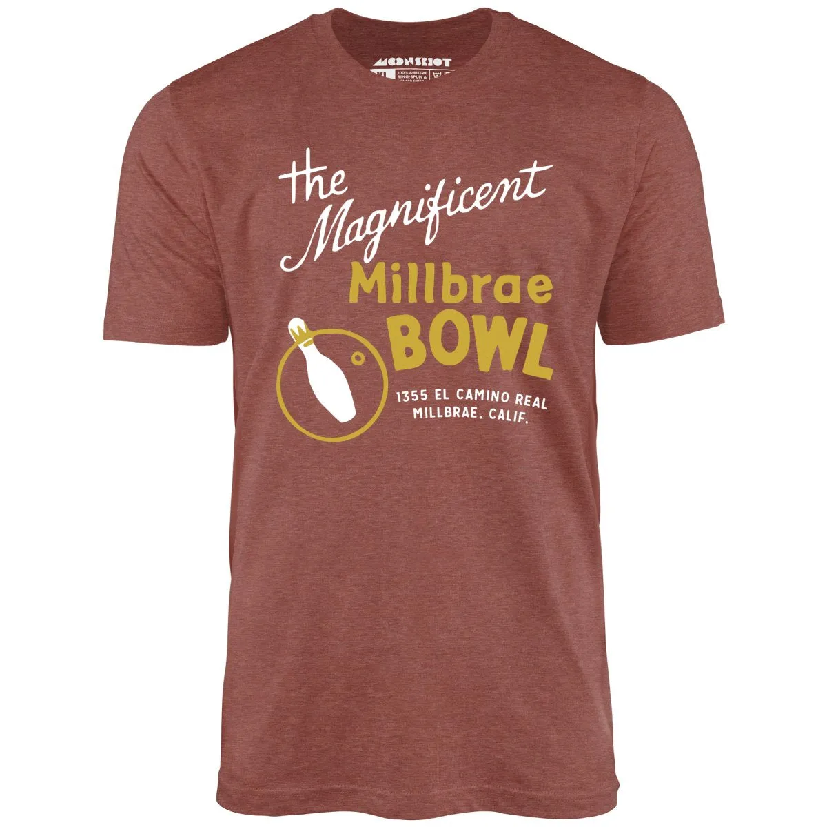 Millbrae Bowl - Millbrae, CA - Vintage Bowling Alley - Unisex T-Shirt