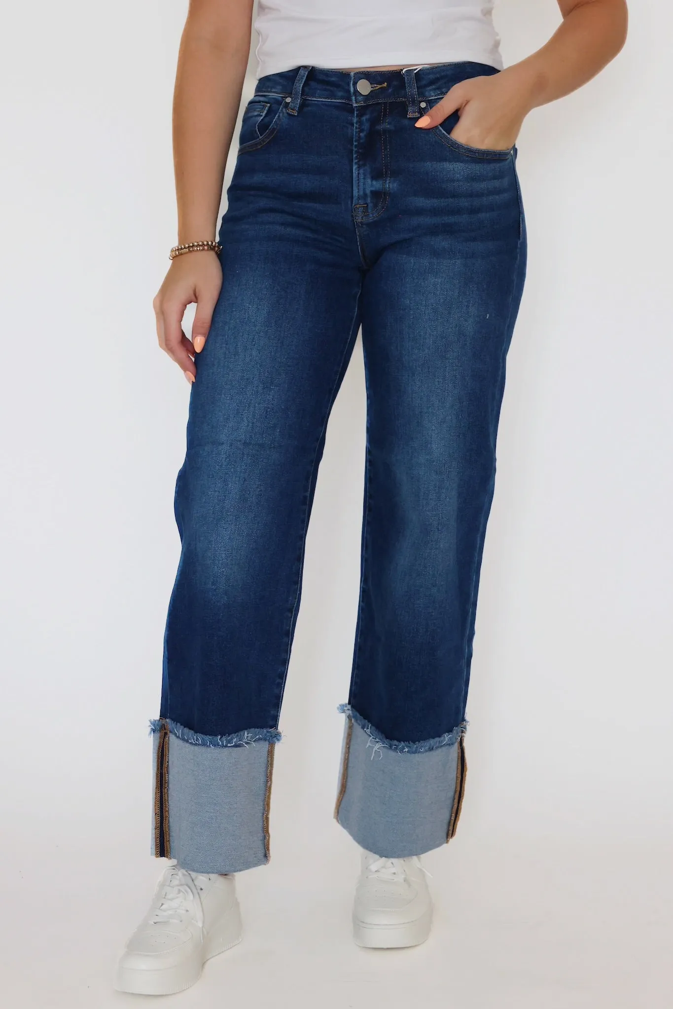 Millie Cuffed Jeans Easy Movement Relaxed Wear