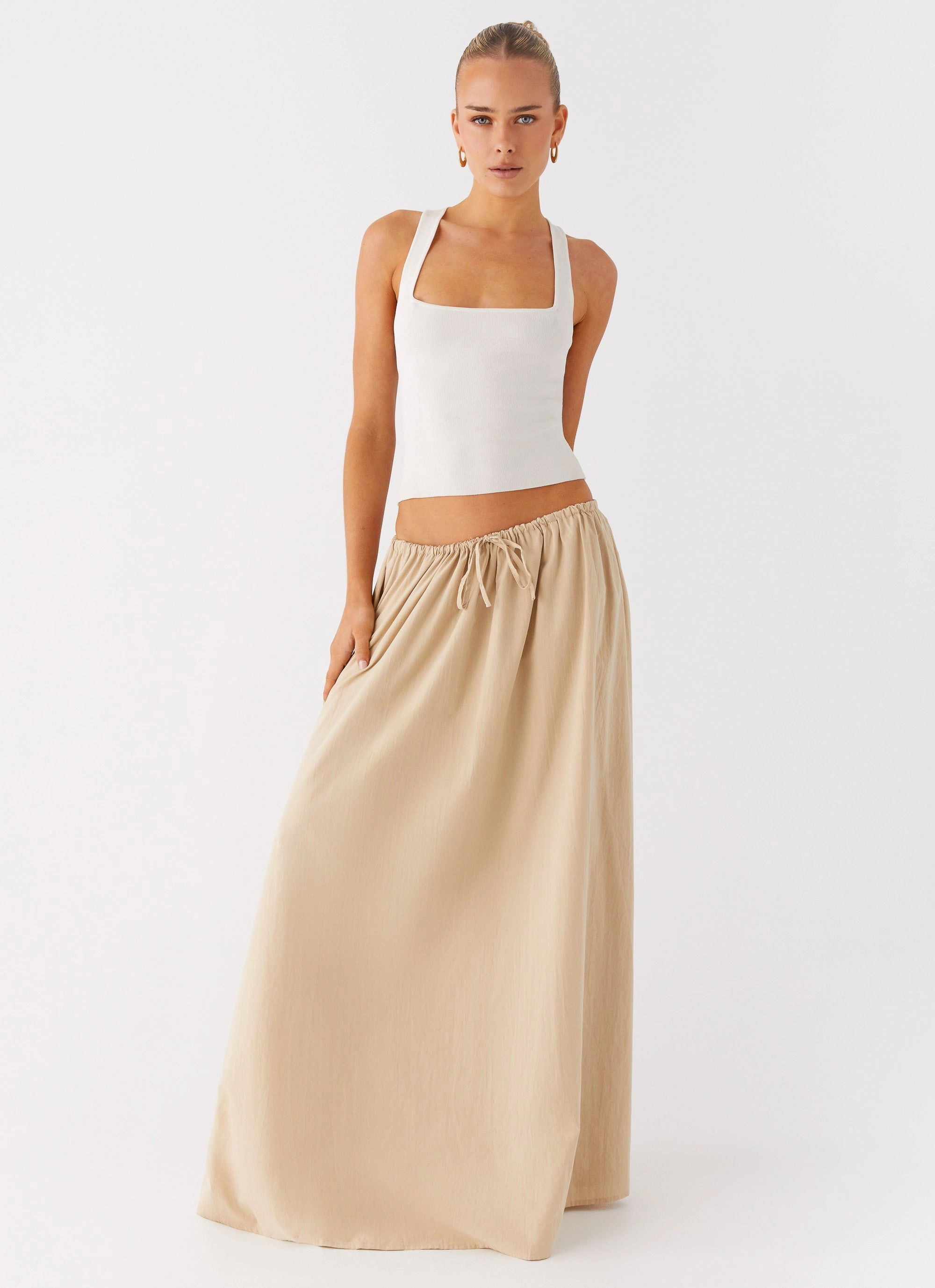 Randy Maxi Skirt - Tan Classy Fit FrictionResistantEdging
