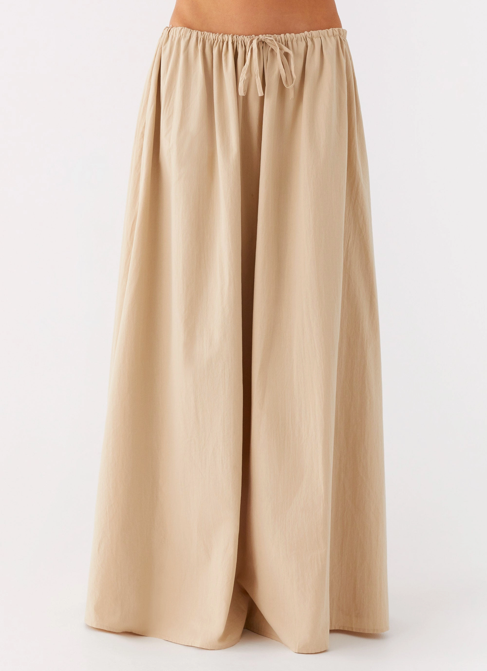 High Rise Randy Maxi Skirt - Tan