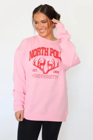 North Pole University Sweatshirt (final sale) Comfort Cushion Neckline