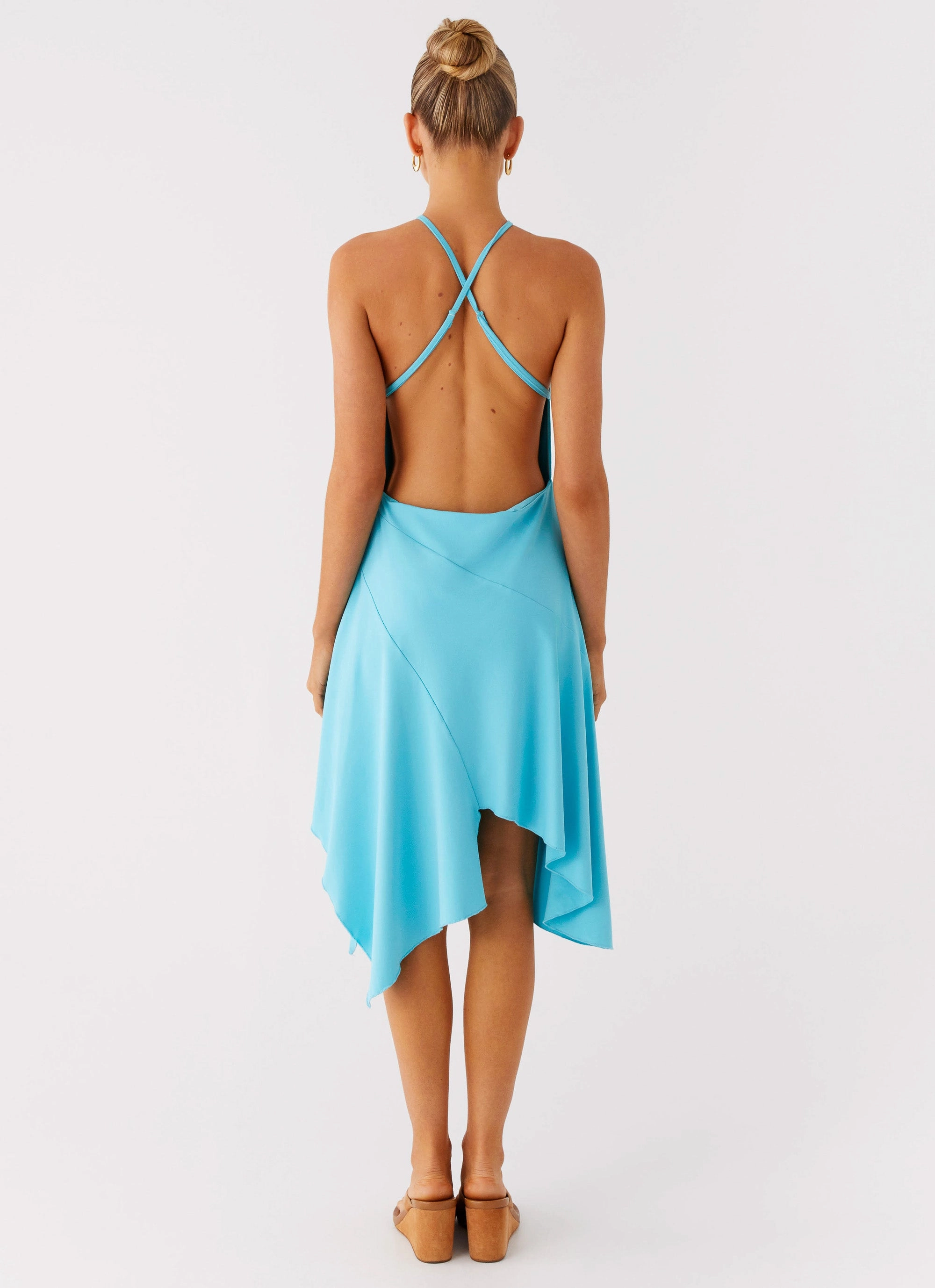 Neat Finish Salt Kiss Midi Dress - Turquoise