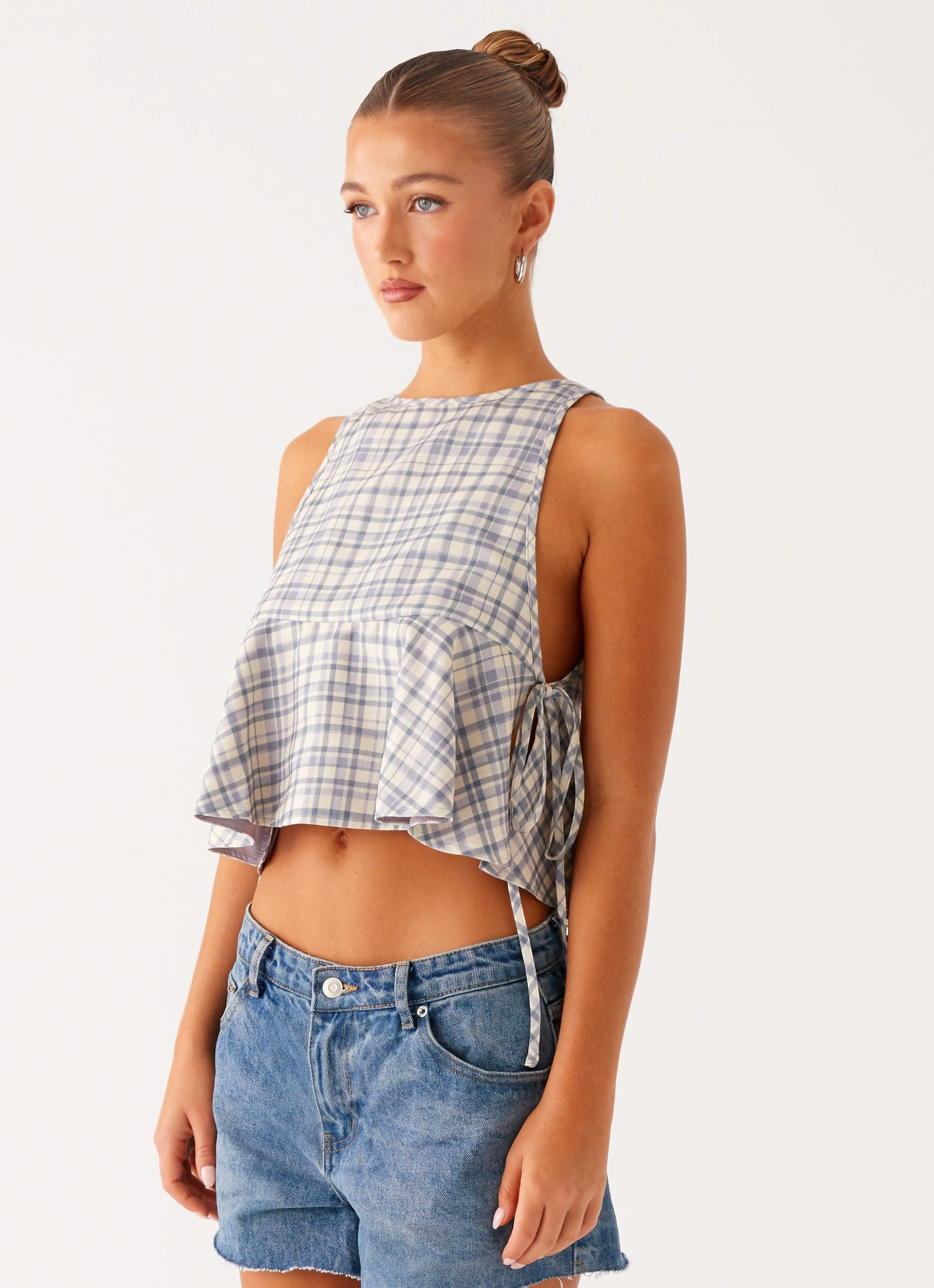 Osborne Halter Top - Check StainResistantFinish