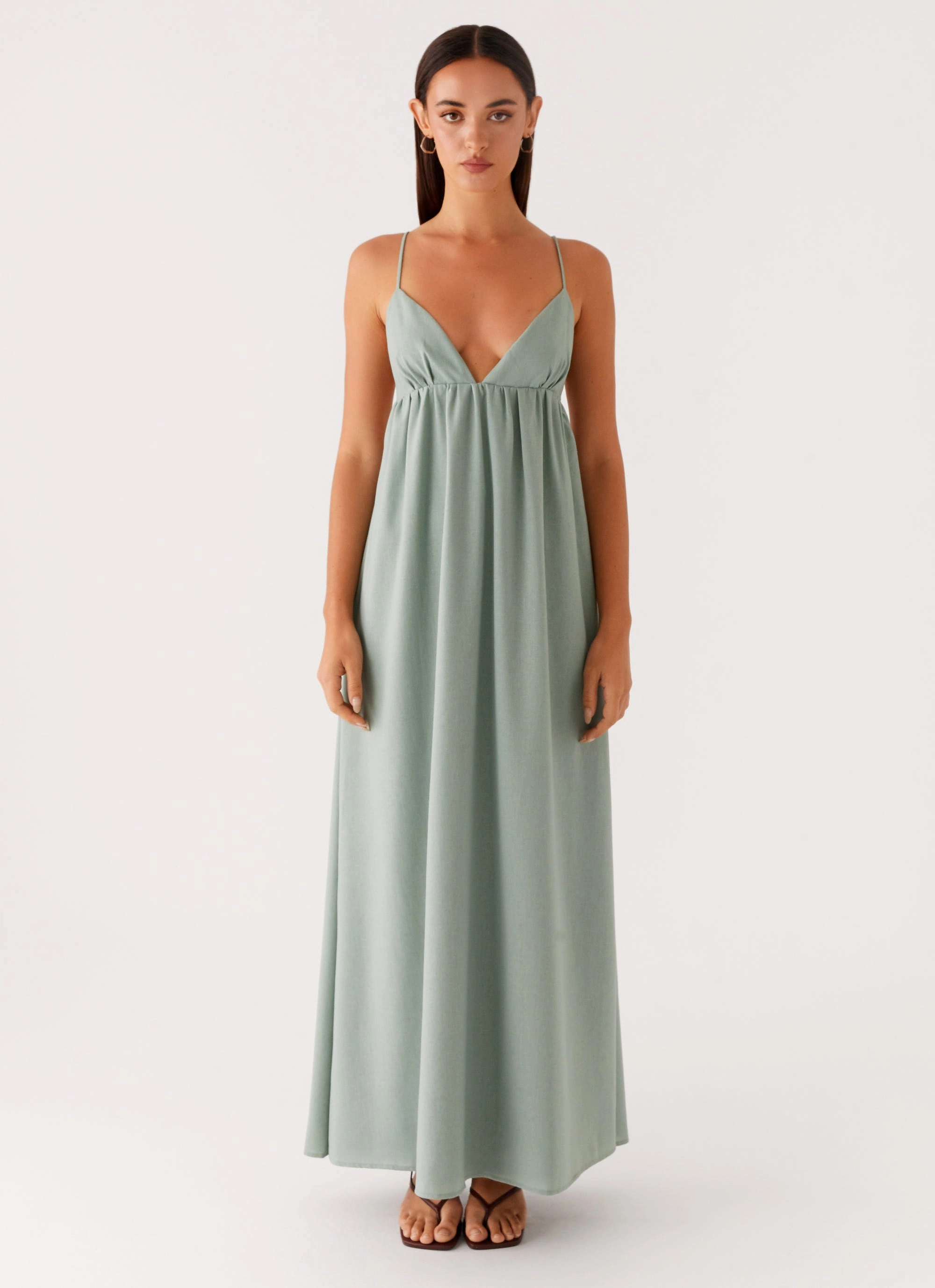 Warm Base Subtle Elegance Greer Maxi Dress - Sage
