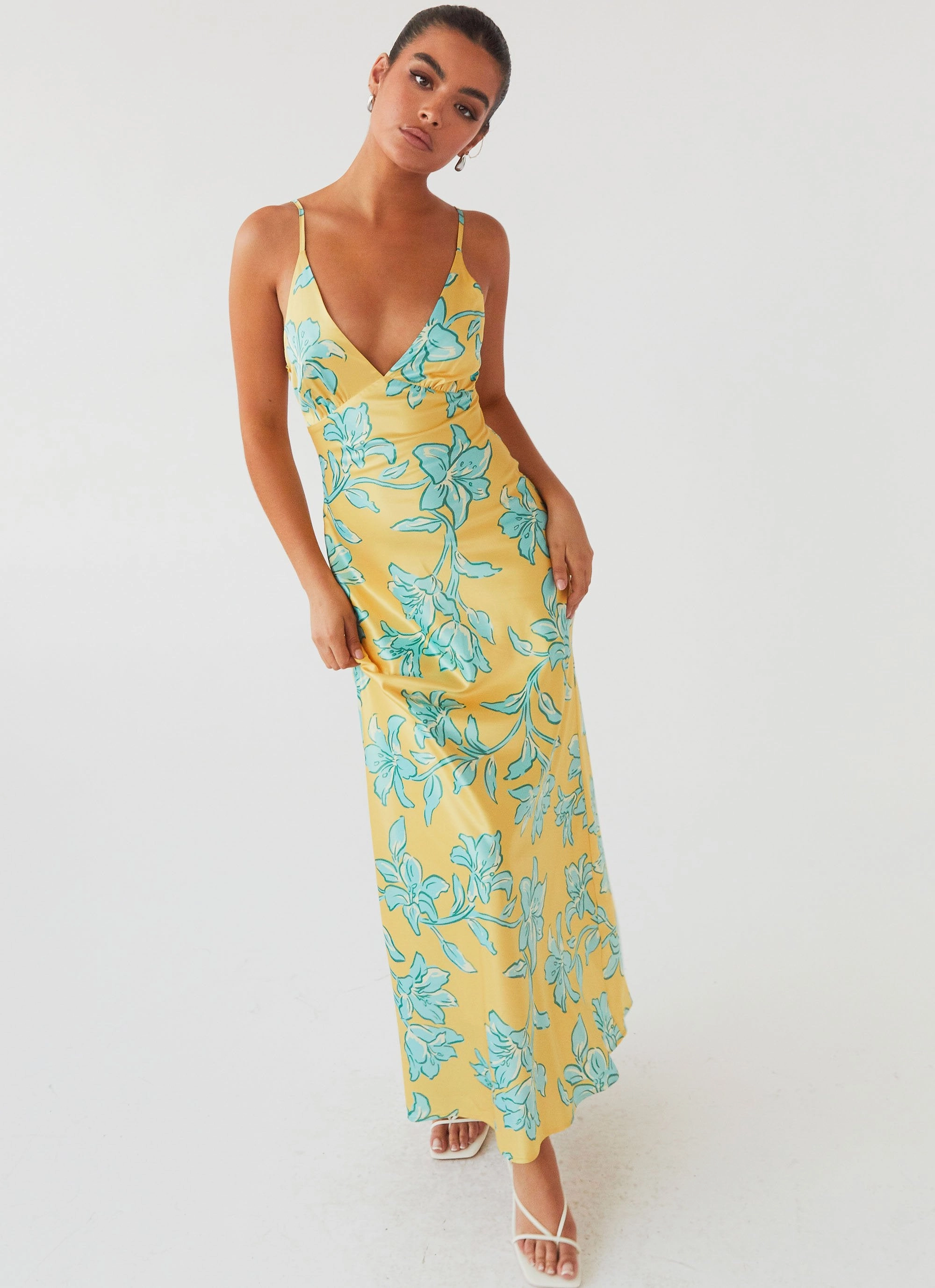 Sorrento Sun Maxi Dress - Golden Bloom Seamless-Look Easy Layering Piece
