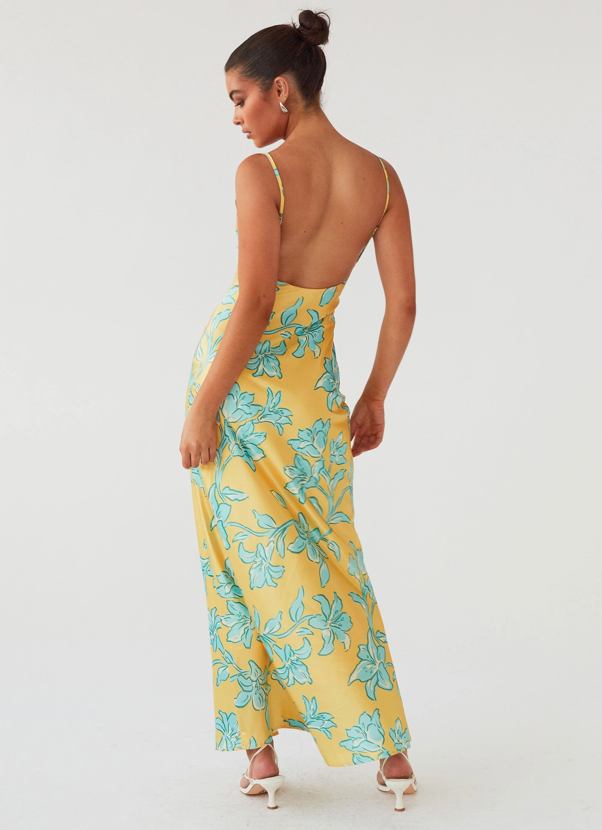 Sorrento Sun Maxi Dress - Golden Bloom Long Sleeve