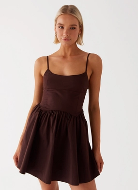 Tesoro Mio Mini Dress - Chocolate budget-friendly