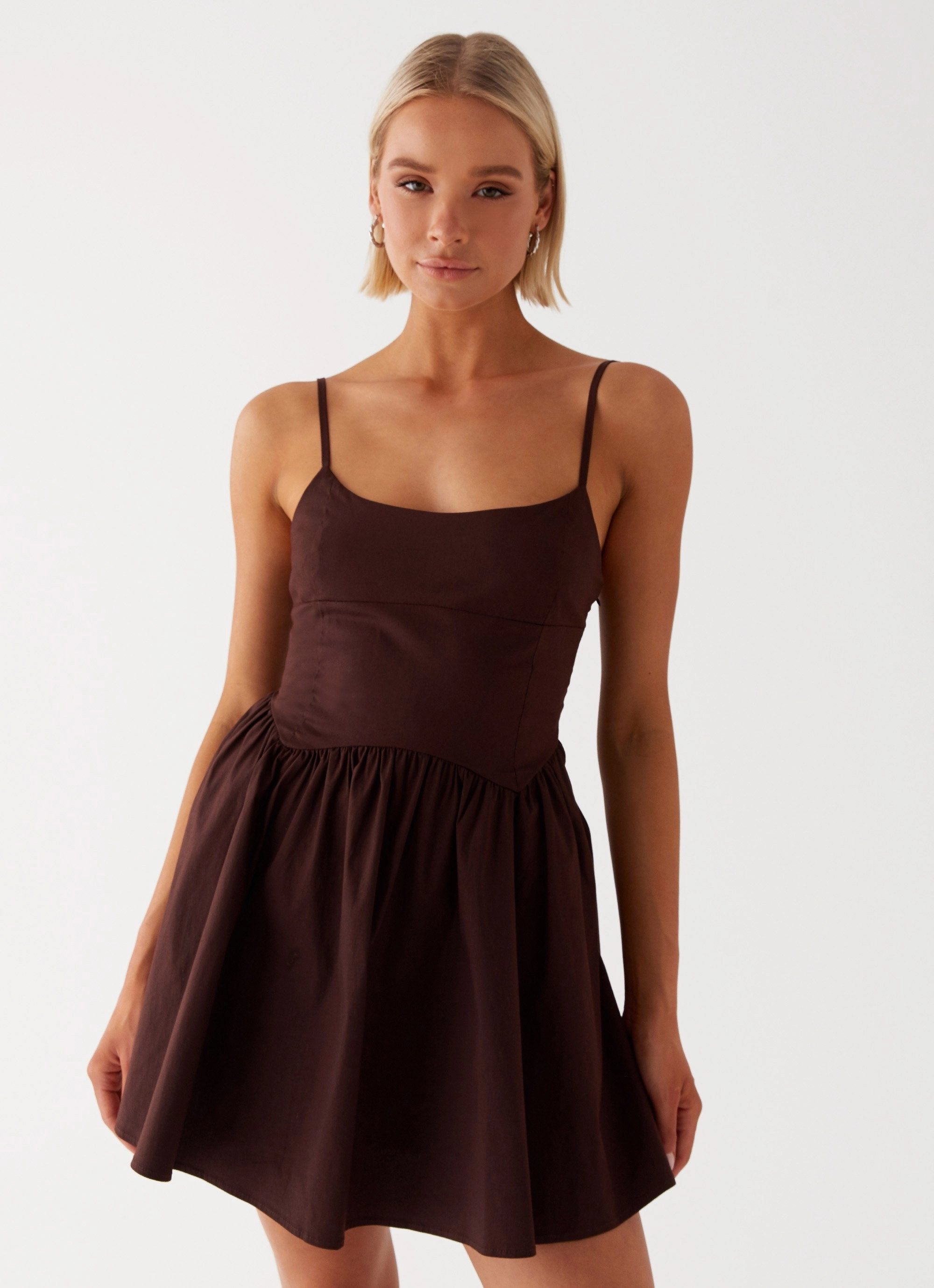 Tesoro Mio Mini Dress - Chocolate budget-friendly