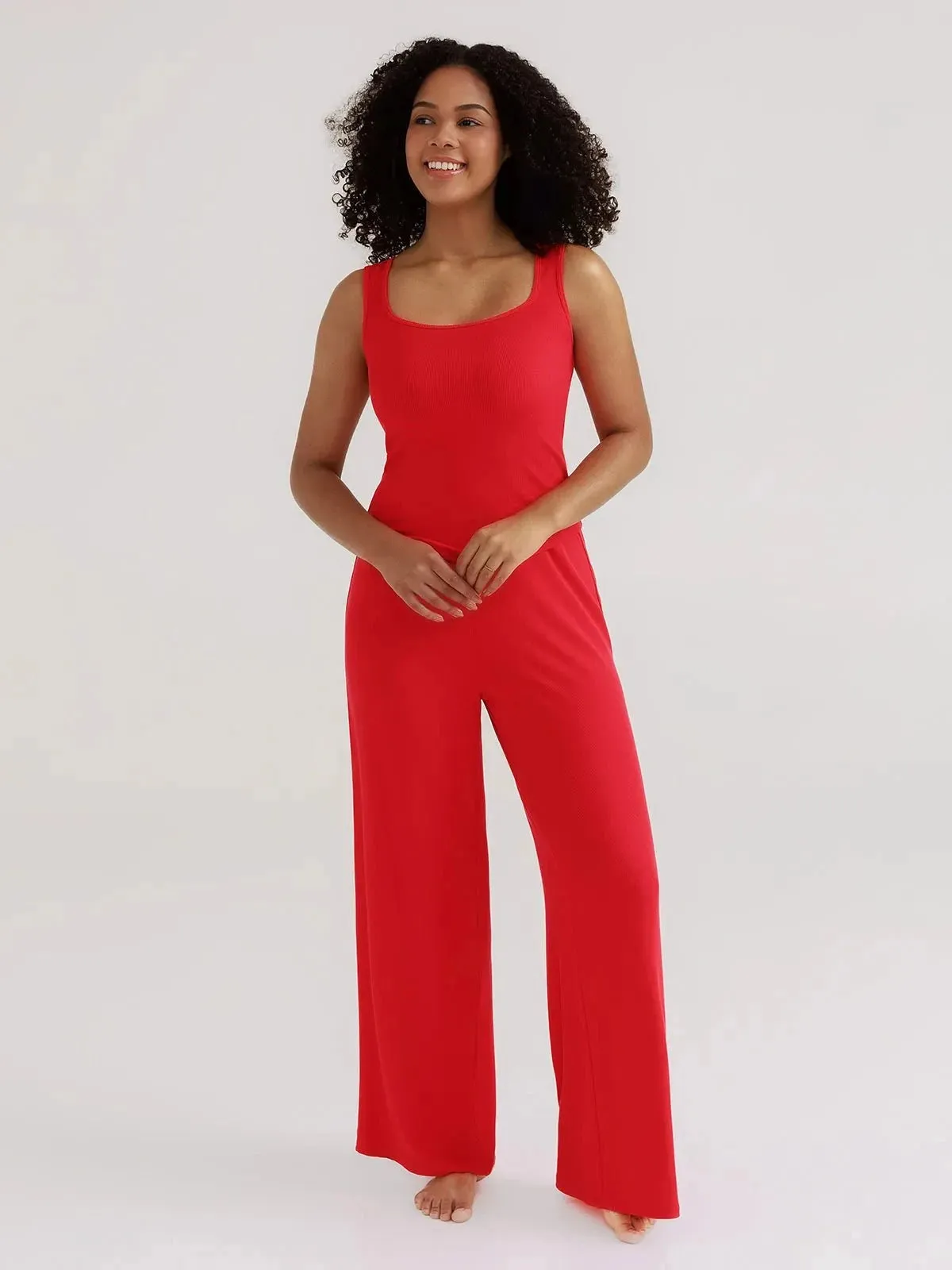 Loose cut Modal Tank Top & Drawstring Pant Pajama Set
