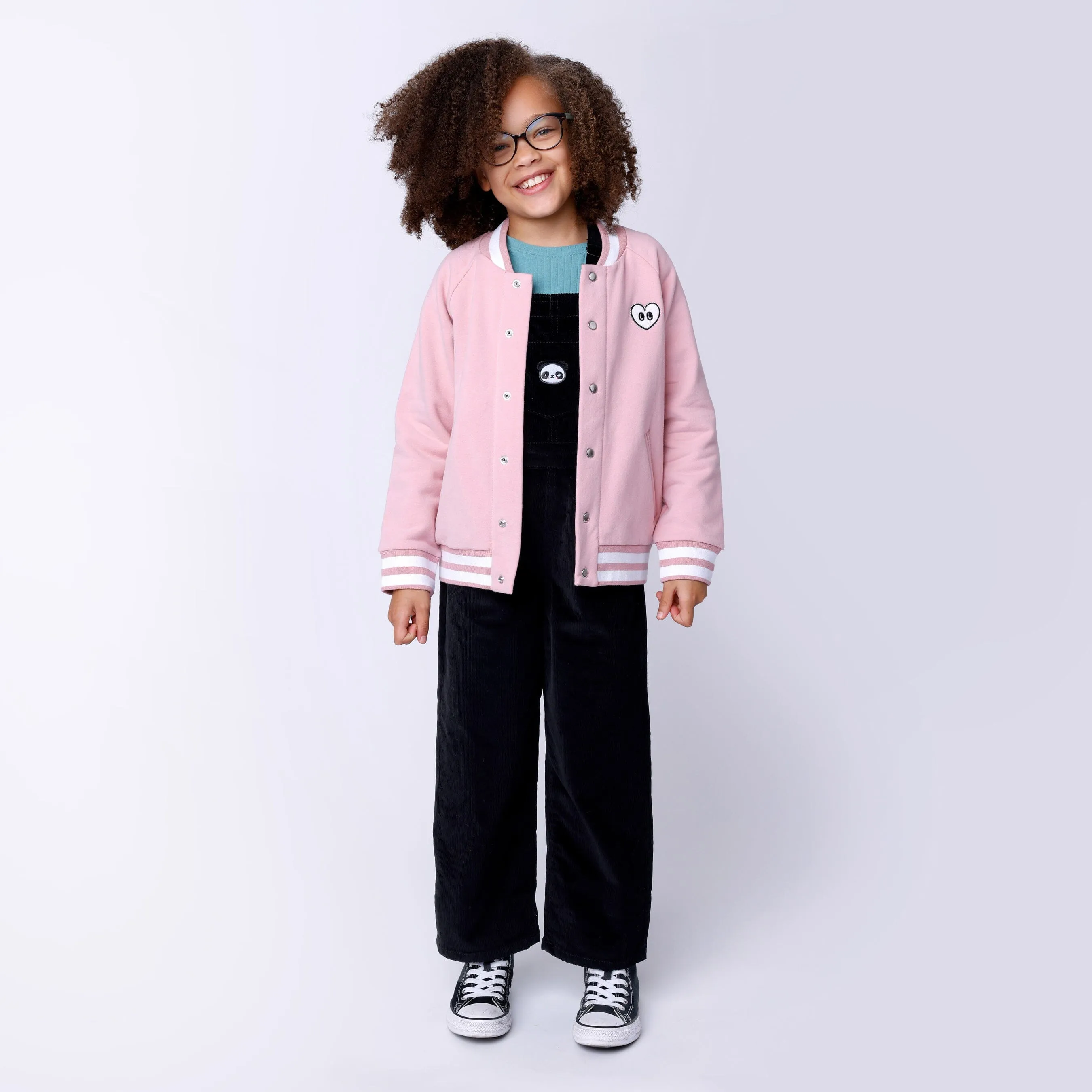 Minti Panda Deluxe Cord Overalls - Black