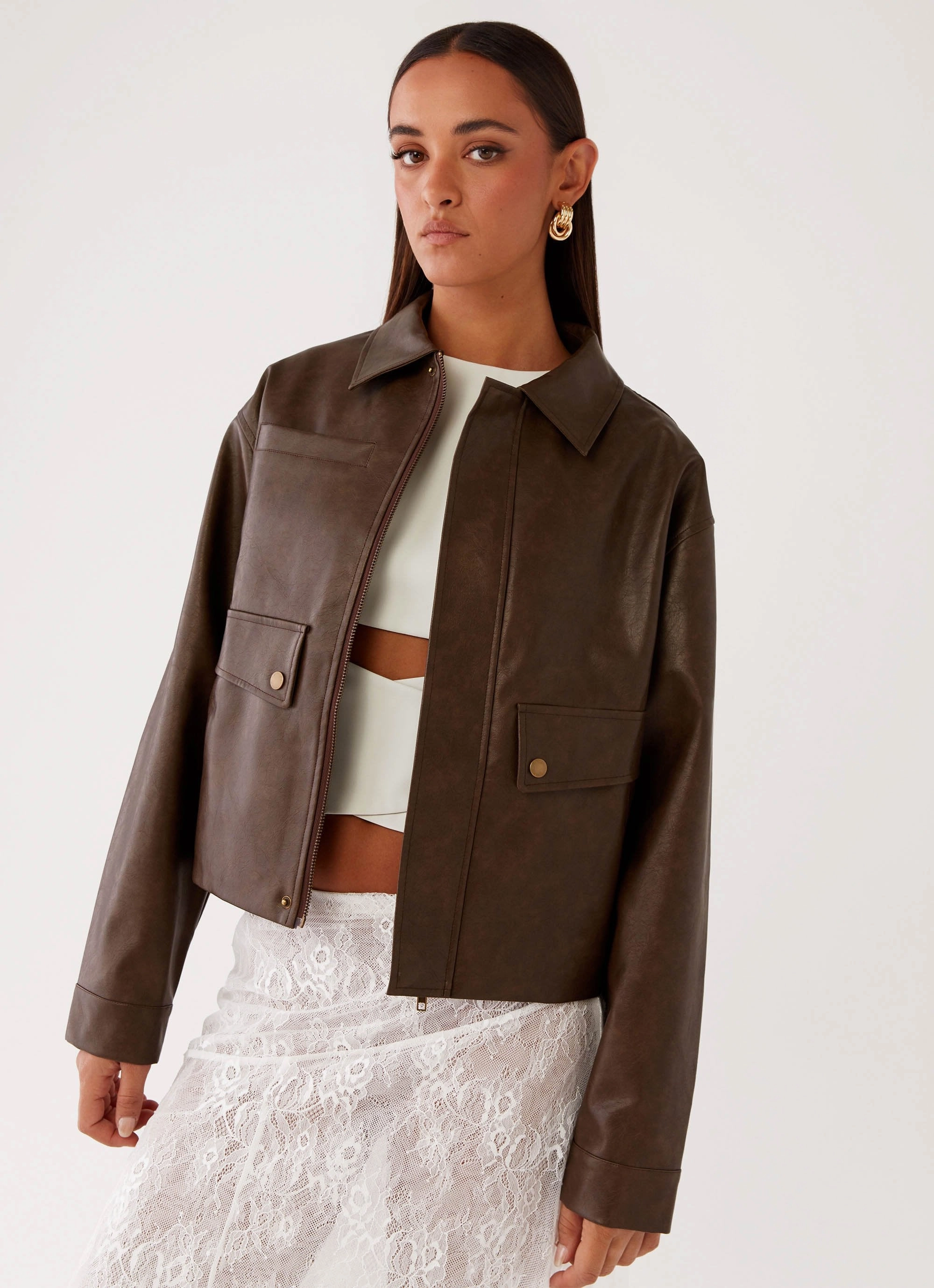 ReinforcedStressPoints Flexible Fleece Lining Sloane Jacket - Brown