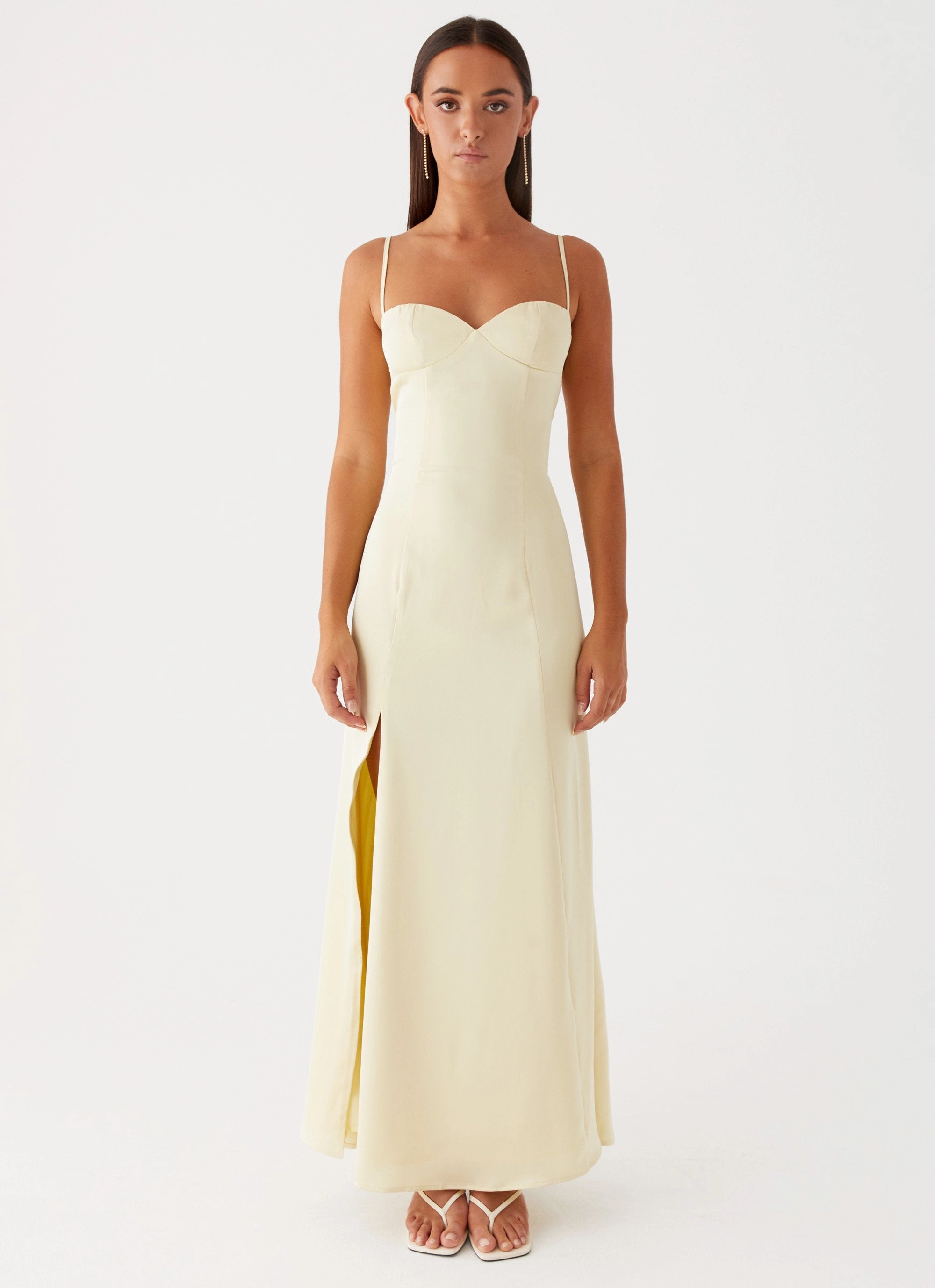 Miss Bloom Maxi Dress - Lemon Stylish Touch Skin-friendly