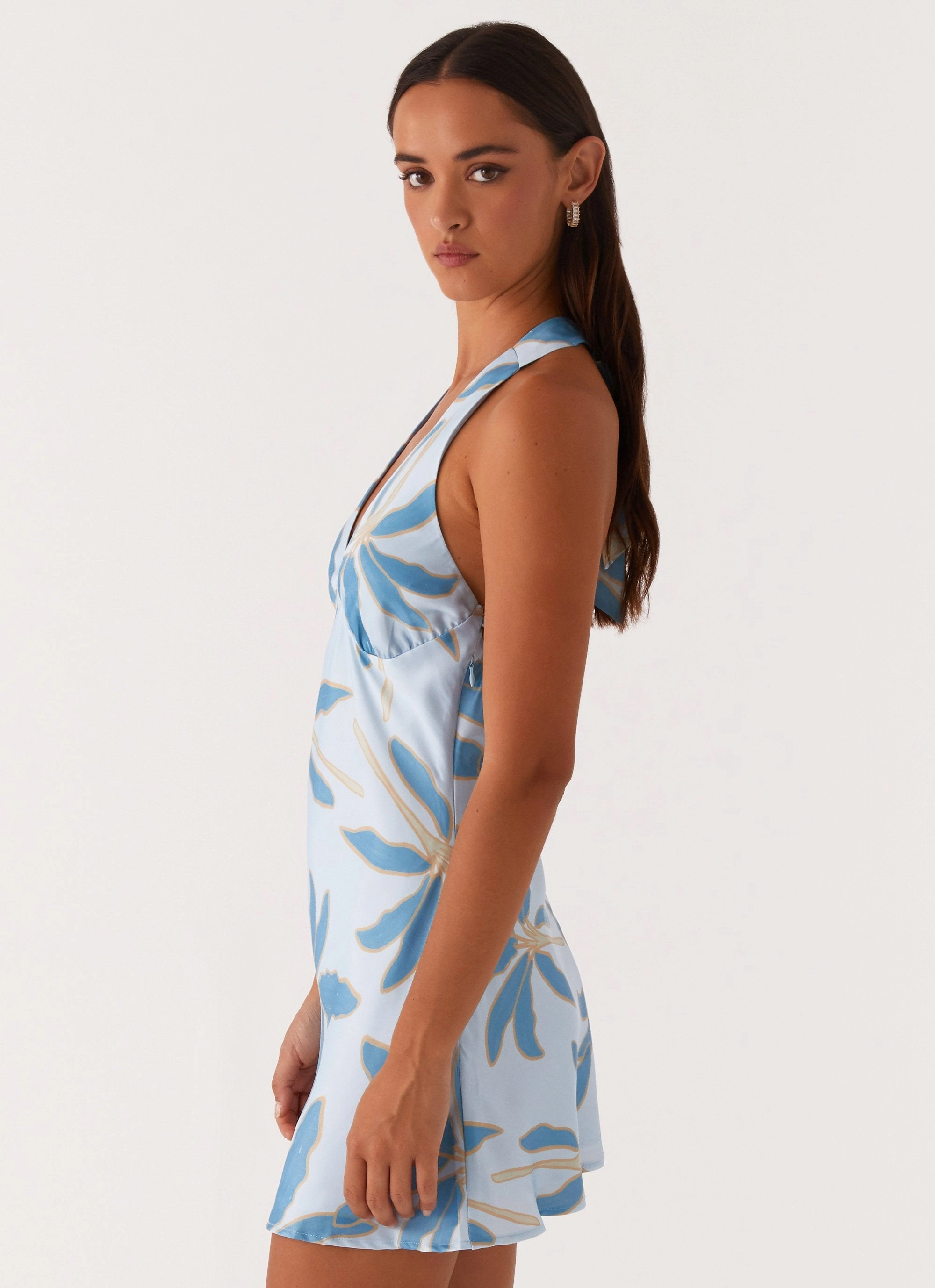Slim Silhouette Special-Occasion Miss Summer Mini Dress - Opulent Blue