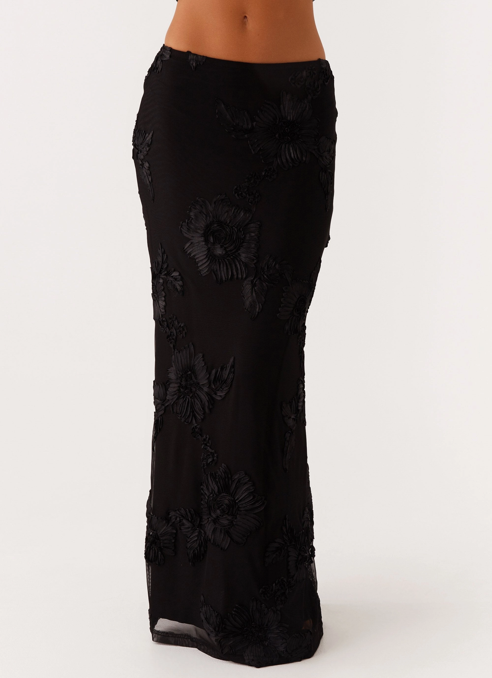 Radiate Maxi Skirt - Black Fashion Pulse