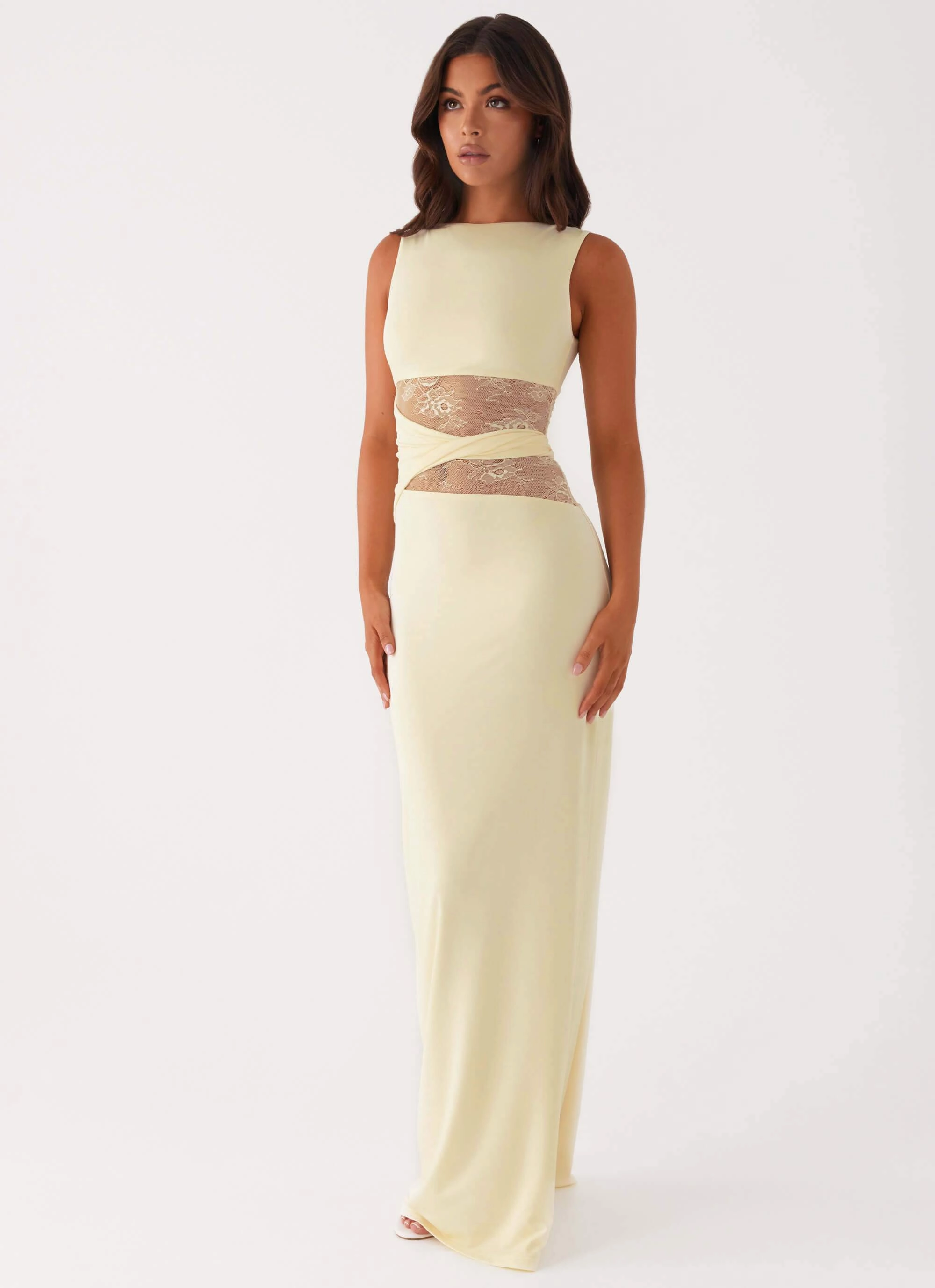 Air Comfort ConvertibleNeckline Karma Maxi Dress - Yellow